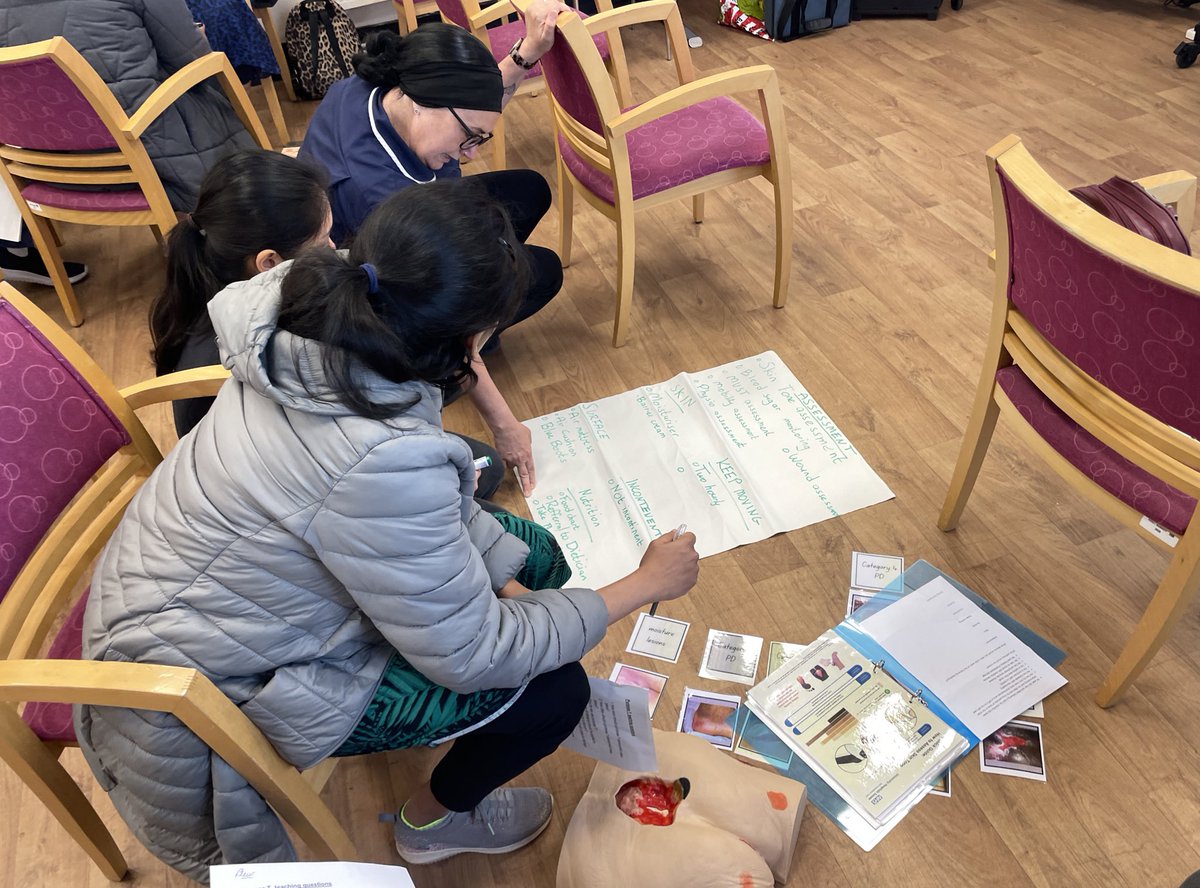 PDPreceptorship's tweet photo. Another #preceptorship day for our Spring 2023 group in #Brighton. Our morning started with Tracey who discussed about #PurposeT risk assessment tool for pressure areas. #harmfree #pressureulcers #patientsafety
@UHSussex @preceptormel https://t.co/sB1DABOOzx