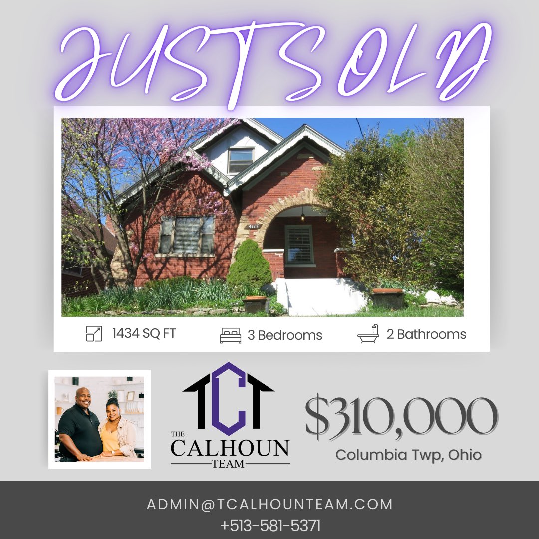 brizpops's tweet photo. Congrats, Levi & Edith for closing on your home!
We are so excited for you guys and for the memories you will create in your new home.
#Cincinnatirealtors #Daytonrealtors #TCT#OhioRealEstate #ColumbiaTwp #OhioRealtors #KellerWilliamsAdvisors #TheCalhounTeam https://t.co/Yjy7YL7L1a