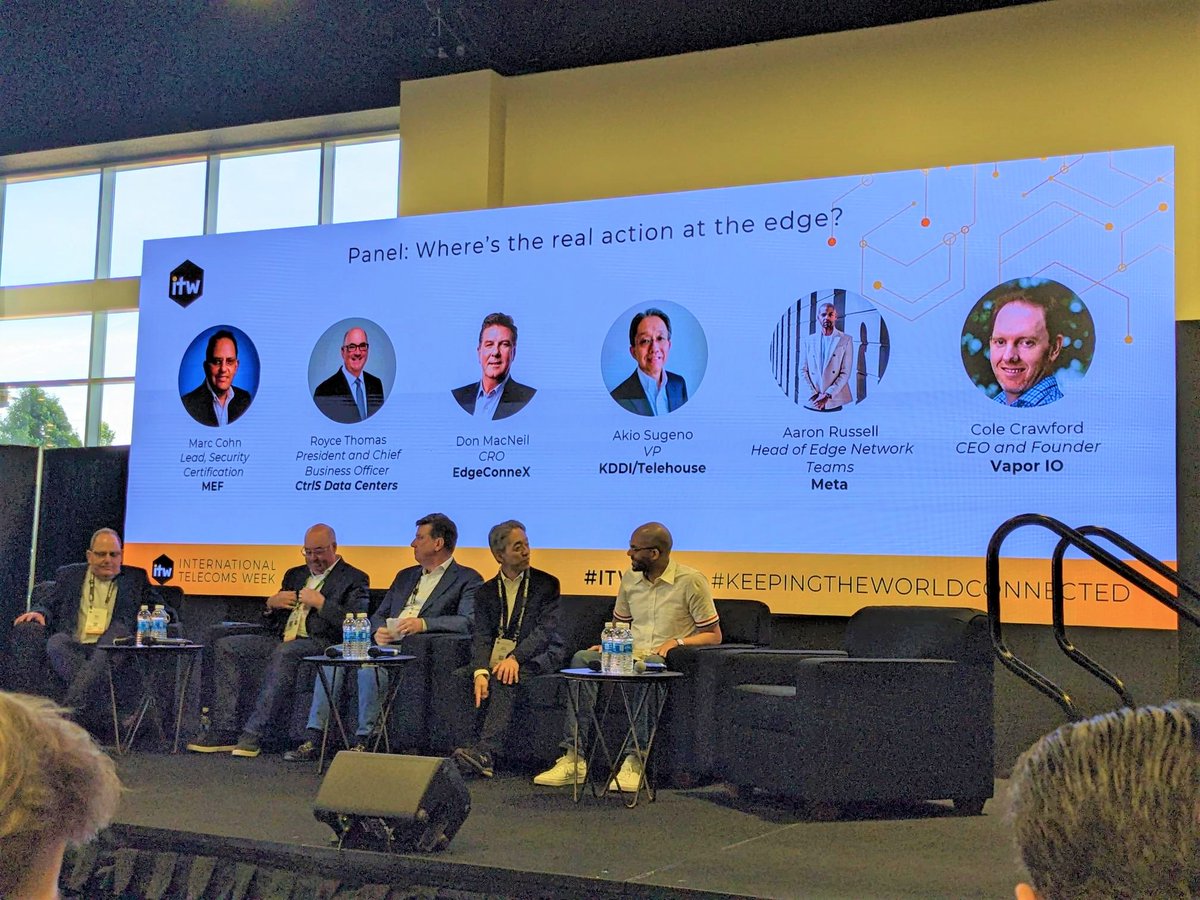 TELEHOUSE's tweet image. Many thanks to our own Akio Sugeno for representing and all of the other panelists at @ITW_Telecoms  Week discussing the #edge and #datacentersolutions this morning on #Stage1.  #KDDI / #TELEHOUSE is an official Gold sponsor of #ITW2023.

#ITW23 #ITW #KeepingTheWorldConnected