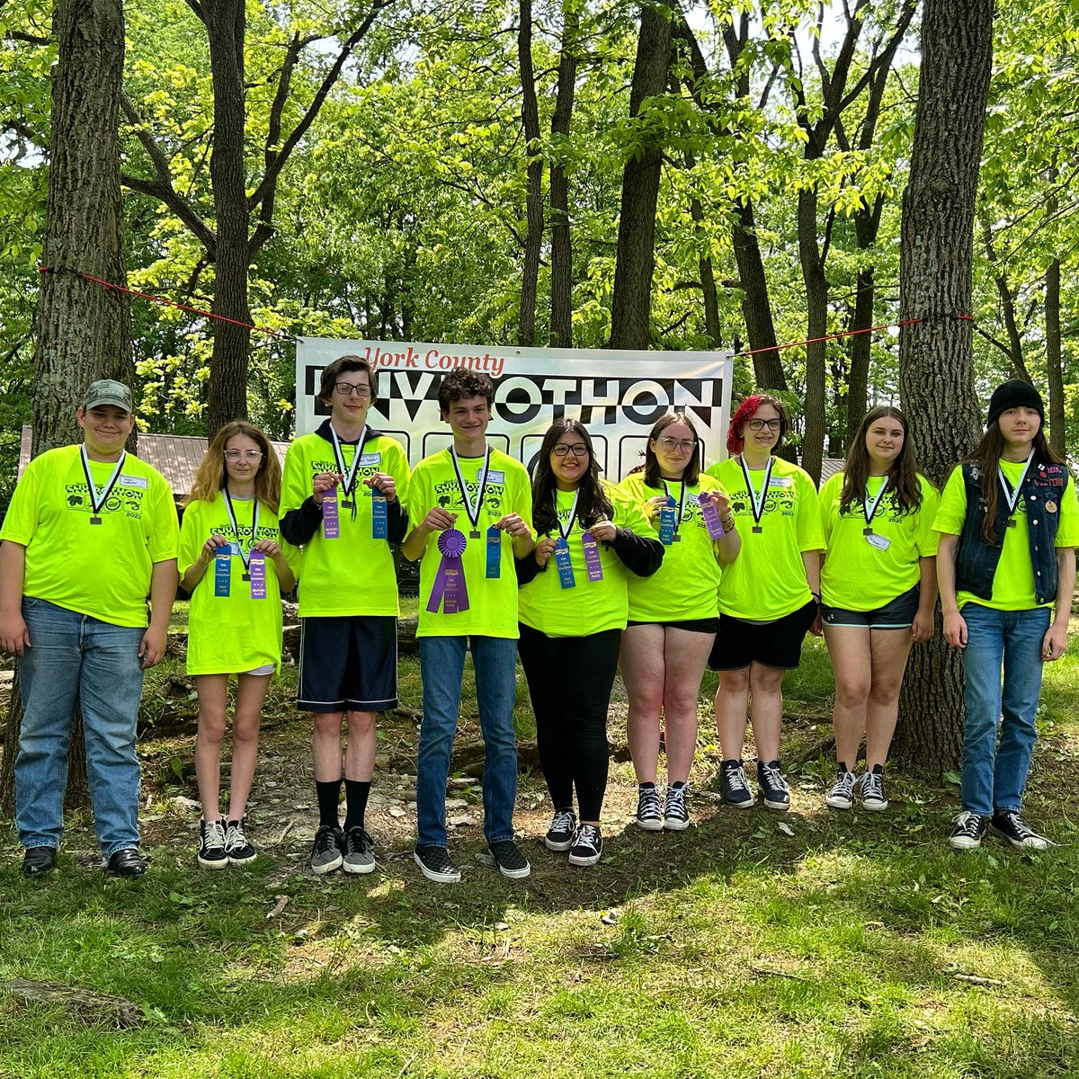 A great day with these students at John Rudy Park for the York County Envirothon. Congratulations to the HMS Trampling Trout Team for winning FIRST PLACE in the forestry category (out of 31 teams) and 7TH PLACE OVERALL. What an achievement! 🏅🌲🌳🍃