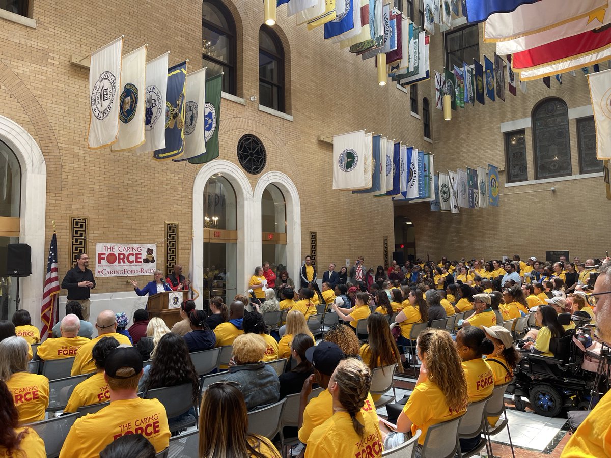Team Lovely joined @KarenSpilka, <a href="/NortheastArc/">Northeast Arc</a>, <a href="/JRISocialJstce/">JRI</a>, &amp; families at the 11th Annual Caring Force Rally to champion the needs of our human services sector &amp; advocate for better conditions &amp; pay for these essential workers. #MAPoli