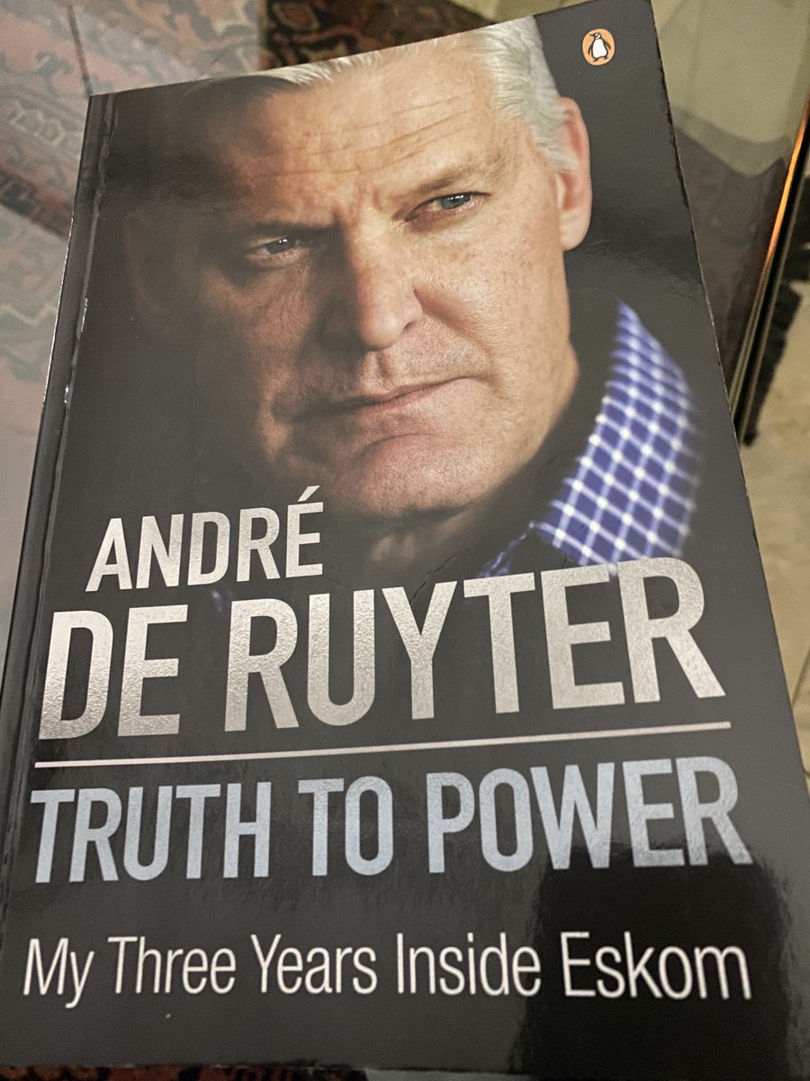 A truly excellent book by Andrè de Ruyter. On the power plant floors, in the cartels, at Cabinet. Fly on the wall insights into why we are at unrelenting Stage 6 power cuts.