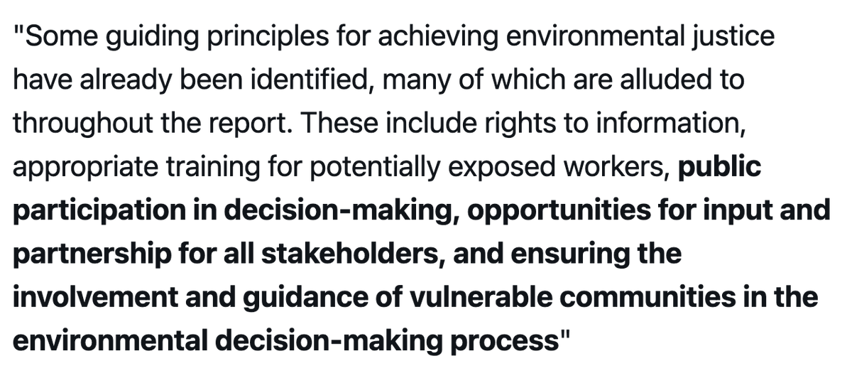 HI @UNEP! Remember the report you commissioned on Environmental Justice & Plastic Pollution? I'm curious: how are we meant to follow that guidance at #INC2 with the limited participation opportunities proposed? #pollutersout #NGOsIN #plasticstreaty unep.org/resources/repo… (Pg 14)