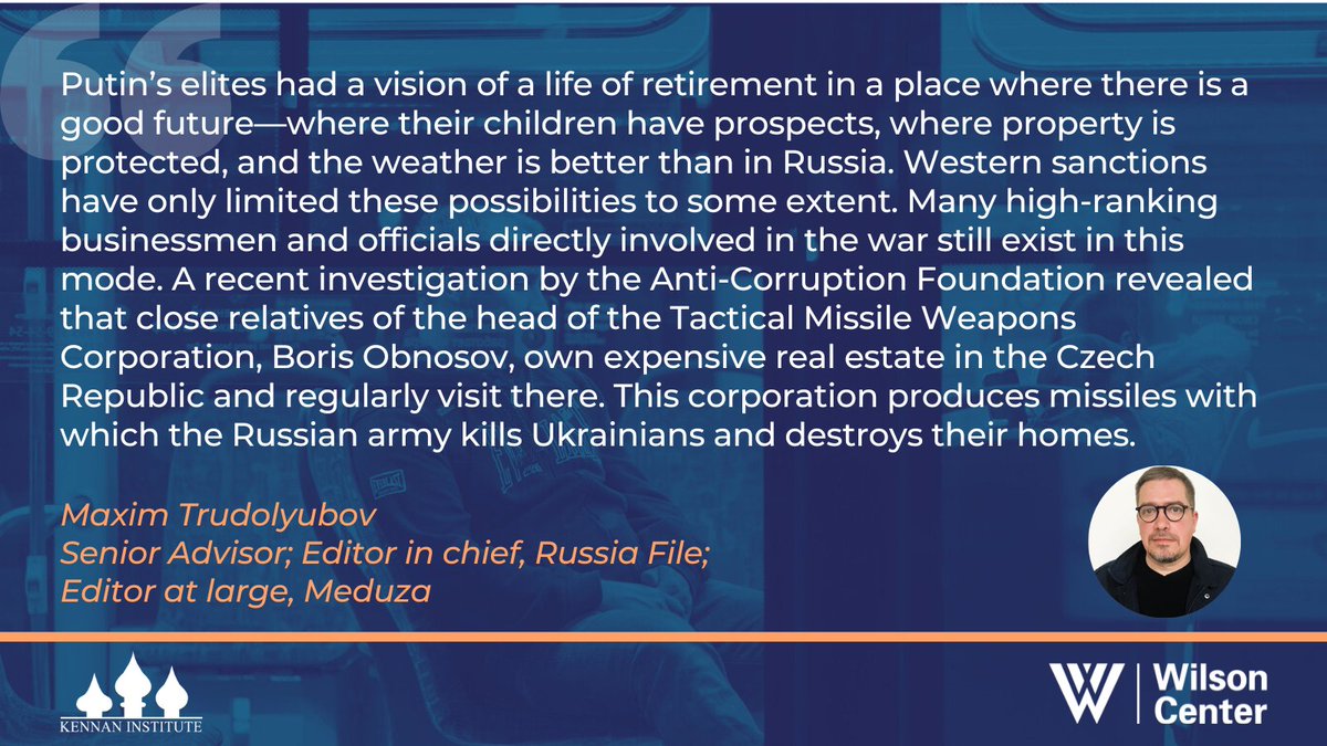 [OUT NOW] As some Russian citizens plan for the future, others are placing their bets on the present and reaping the benefits, directly or indirectly, of Russia’s full-scale invasion of #Ukraine. Read the latest #RussiaFile from @russiafiles: 🔗 wilsoncenter.org/blog-post/futu…