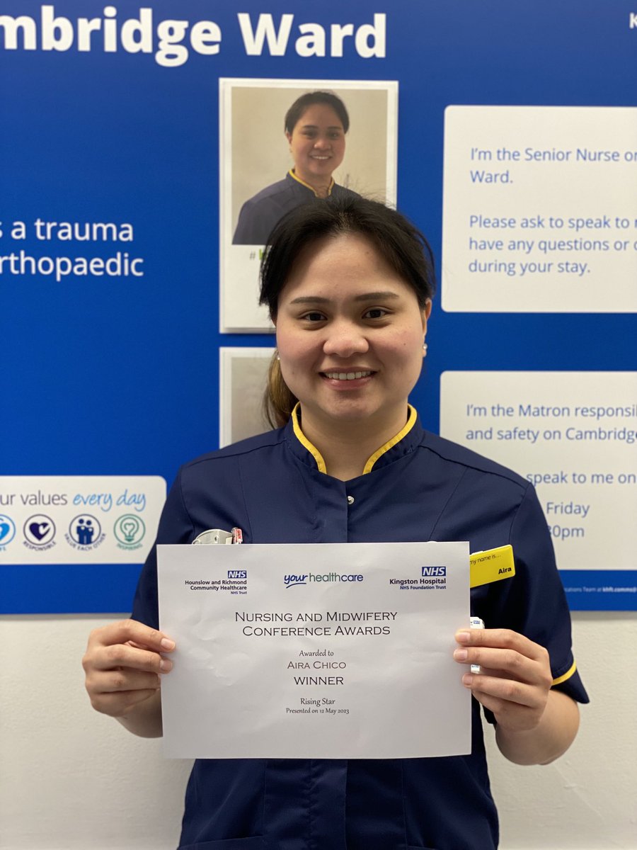 SarahJoseph67's tweet image. We are so proud of Aira. She has won the ‘Rising Star’ award at the Nursing &amp;amp; Midwifery conference. #Amazingleader #TeamOrtho ⁦@SukhvinderKS⁩ ⁦@Harmudge⁩