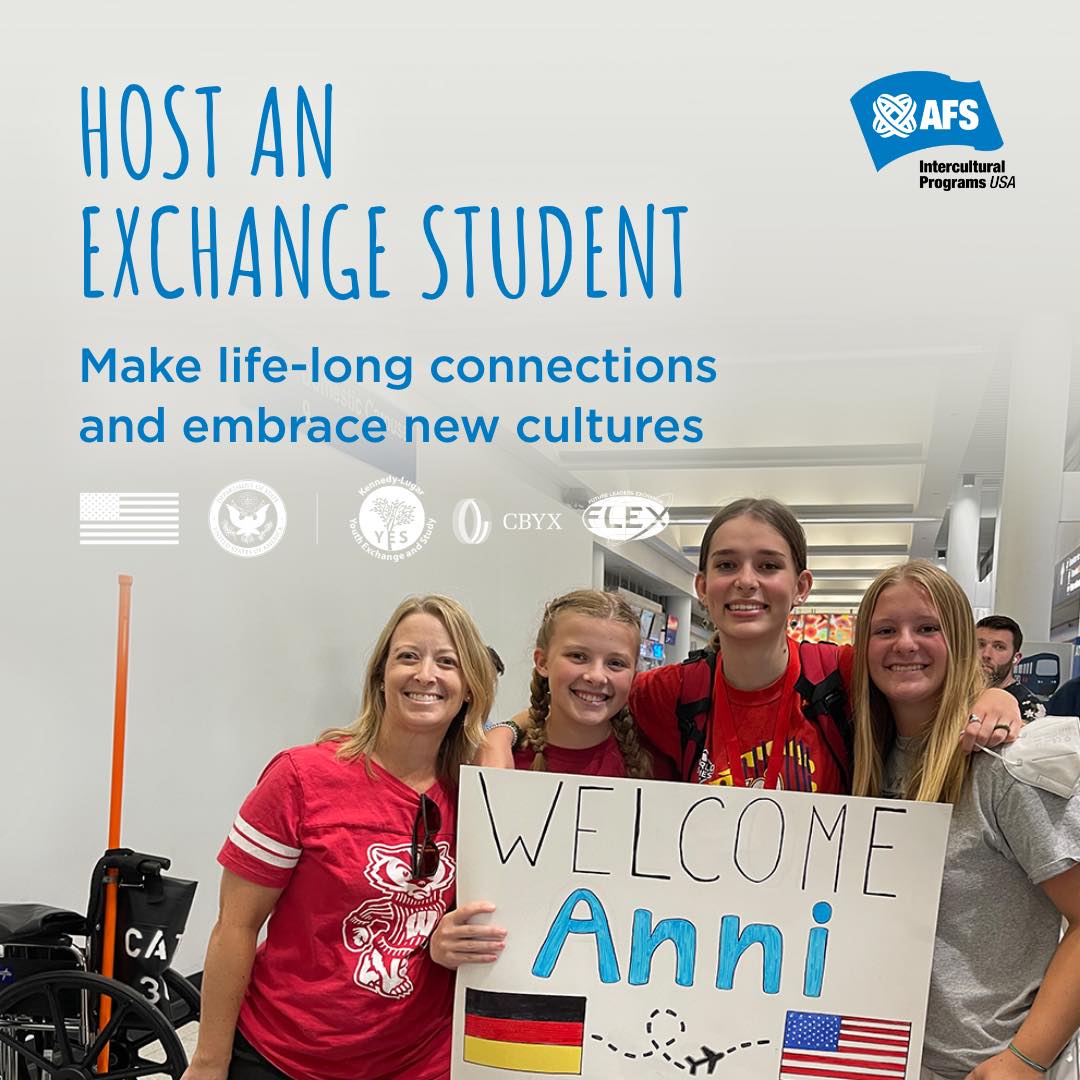 AFS-USA (@afsusa) on Twitter photo Experiencing new cultures doesn’t mean you have to travel the world. When you host an exchange student with #AFSUSA, you can broaden your horizons right in your own back yard. Learn more at  afsusa.org/host
#AFS #HostanExchangeStudent #Hosting #CreatingGlobalCitizens Experiencing new cultures doesn’t mean you have to travel the world. When you host an exchange student with #AFSUSA, you can broaden your horizons right in your own back yard. Learn more at  afsusa.org/host
#AFS #HostanExchangeStudent #Hosting #CreatingGlobalCitizens