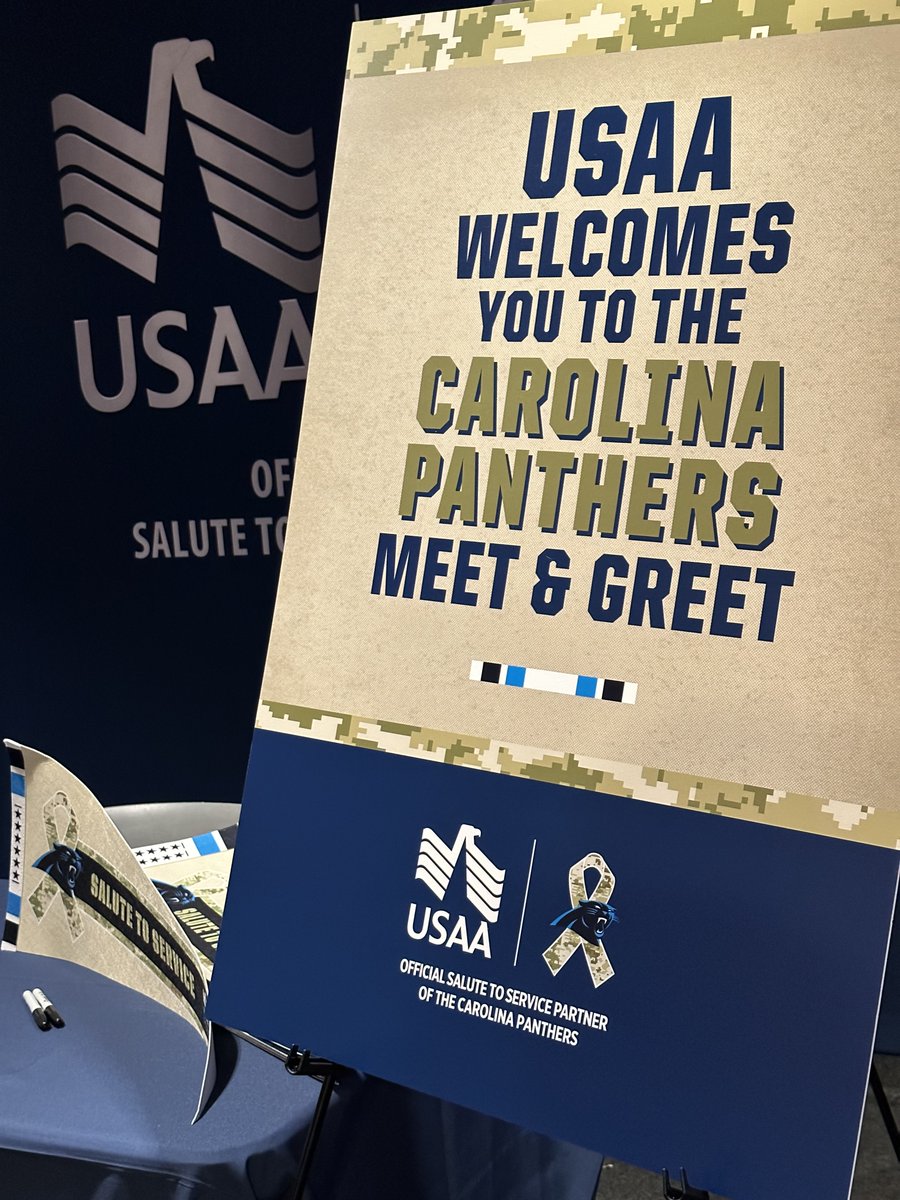 USAA (@usaa) on Twitter photo USAA invited <a href="/Brady_BYU/">Brady Christensen</a> & <a href="/DerrickBrownAU5/">Derrick Brown</a> of the Carolina <a href="/Panthers/">Carolina Panthers</a> to stop by the <a href="/The_USO/">USO</a> at Charlotte Douglas Airport today to visit with military, including service members from the 108th Training Command, Navy Reserve Charlotte, & the NC Air National Guard. #SaluteToService USAA invited <a href="/Brady_BYU/">Brady Christensen</a> & <a href="/DerrickBrownAU5/">Derrick Brown</a> of the Carolina <a href="/Panthers/">Carolina Panthers</a> to stop by the <a href="/The_USO/">USO</a> at Charlotte Douglas Airport today to visit with military, including service members from the 108th Training Command, Navy Reserve Charlotte, & the NC Air National Guard. #SaluteToService