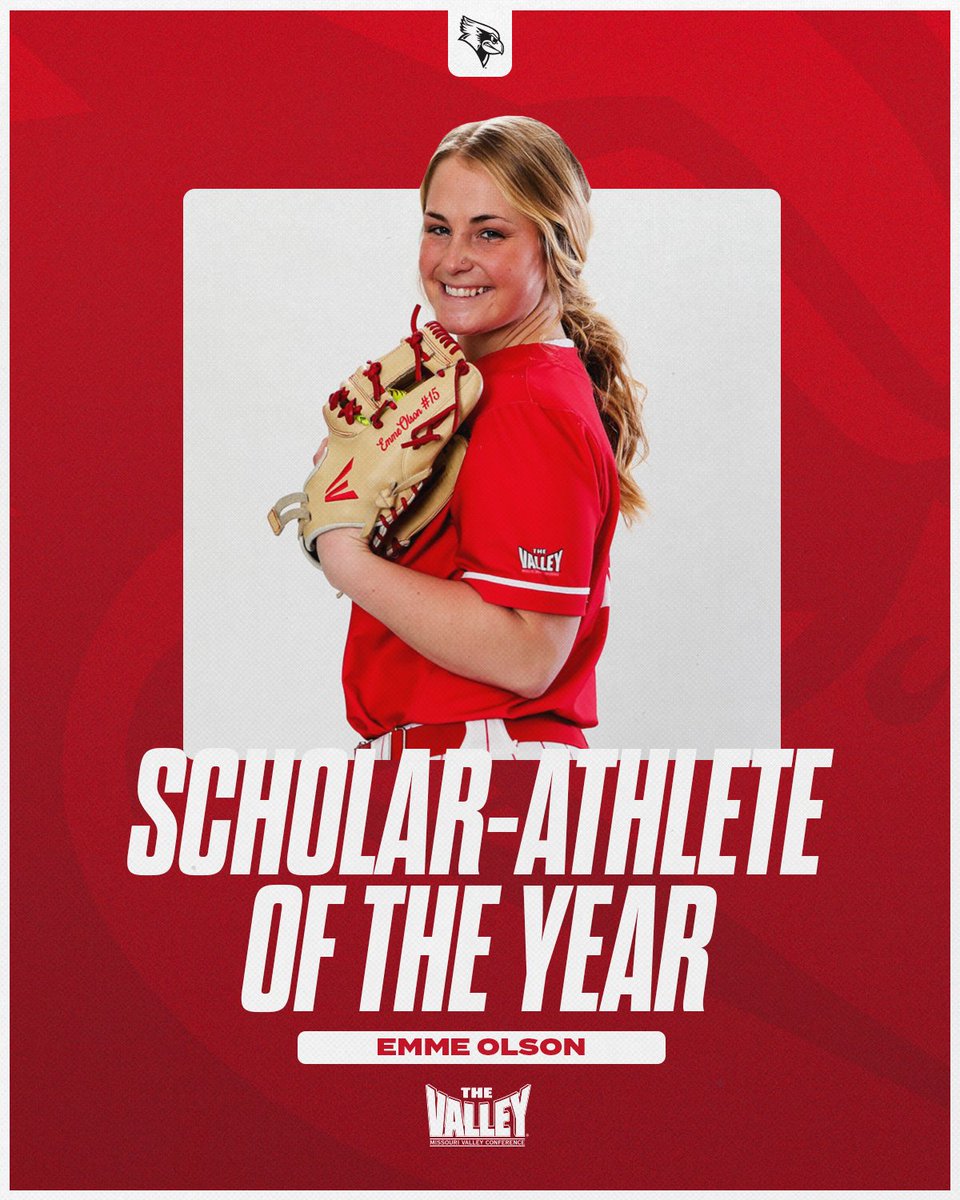 RedbirdsSB's tweet photo. She can do it all 📚👏

Fifth-year senior Emme Olson was selected as the @MVCsports 𝐒𝐜𝐡𝐨𝐥𝐚𝐫-𝐀𝐭𝐡𝐥𝐞𝐭𝐞 𝐨𝐟 𝐭𝐡𝐞 𝐘𝐞𝐚𝐫, making her a four-time MVC Scholar-Athlete honoree! https://t.co/MV3smjy1Ku