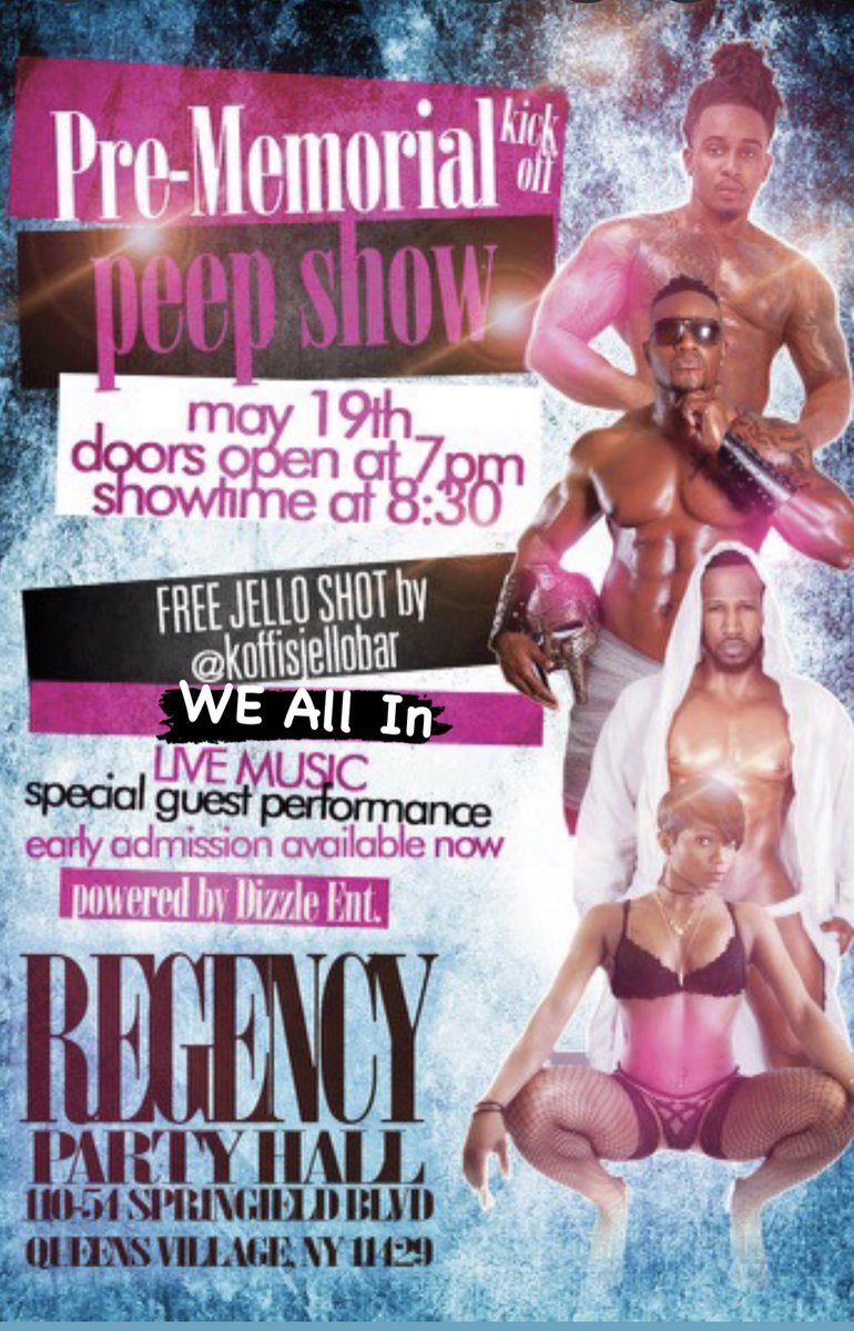#malerevue #male #entertainment #dancer 
#ladiesnight #nyc #party #memorialday #weekendfun #saturdaynight #free #delicousdrinks #delicousfood #funtimeswithfriends #music #liveperformances #jelloshots #vibes #goodvibesonly