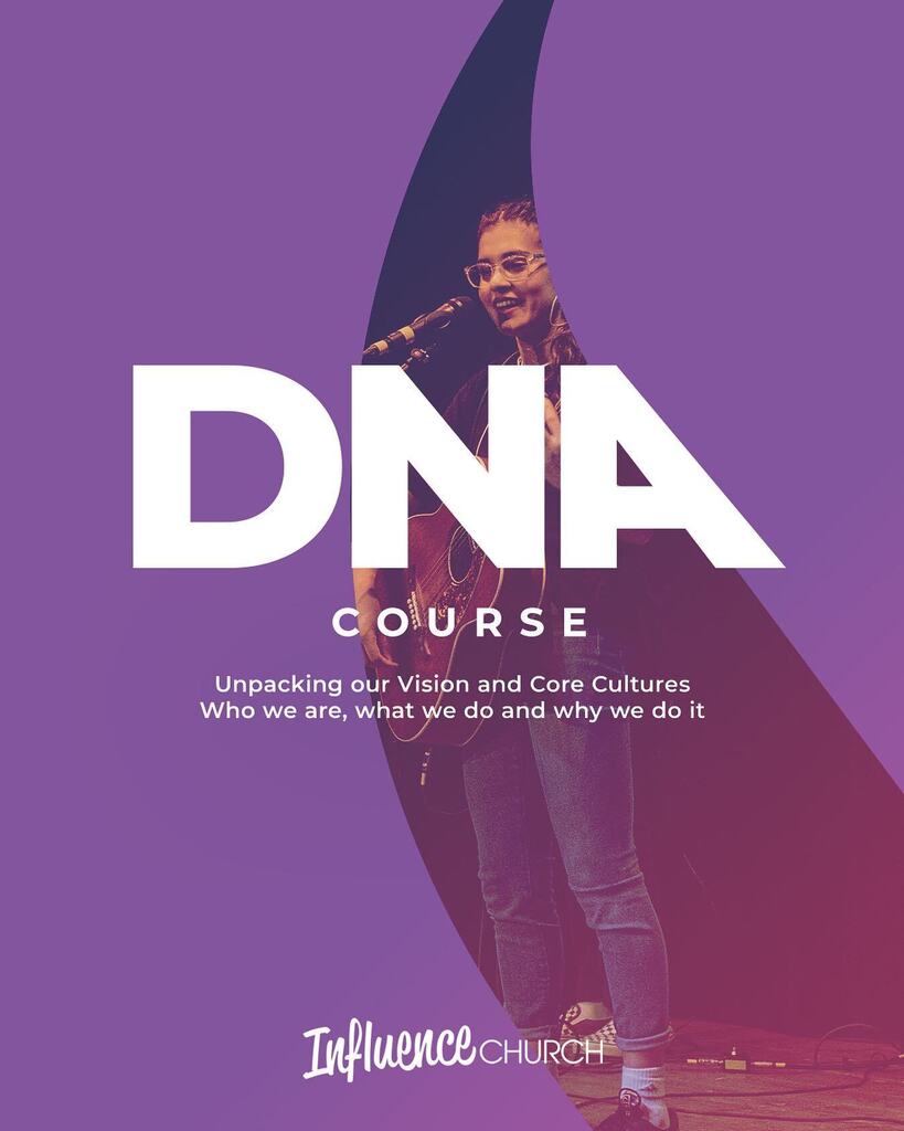 It’s almost time for our DNA Course! 

Tomorrow : Wednesday May 17th @ 7.30pm 

Are you new to Church?
Have you ever had questions about why we do what we do?!
Do you want to discover more about the heart &amp; soul of Influence Church?

Then our DNA Course … instagr.am/p/CsUJ7o_MopD/
