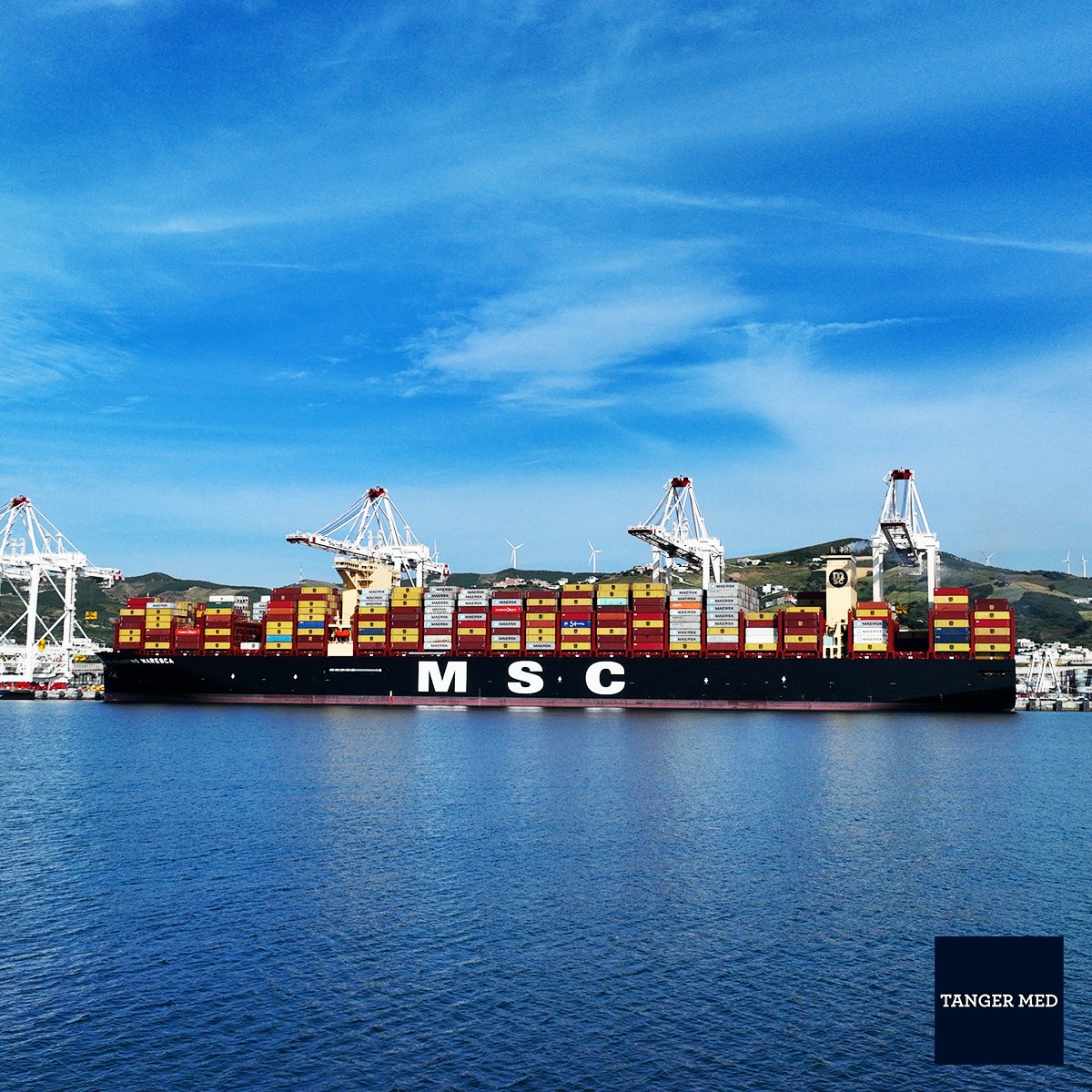 #MSCCELESTINOMARESCA, a 400m mega-ship with a capacity of 24,116 Teus called today at #TangerMed Port Complex from FELIXSTOWZ UK and heading to @MPA_Singapore.
 
#LifeinTangerMed #Ports #Vessel #Megaships