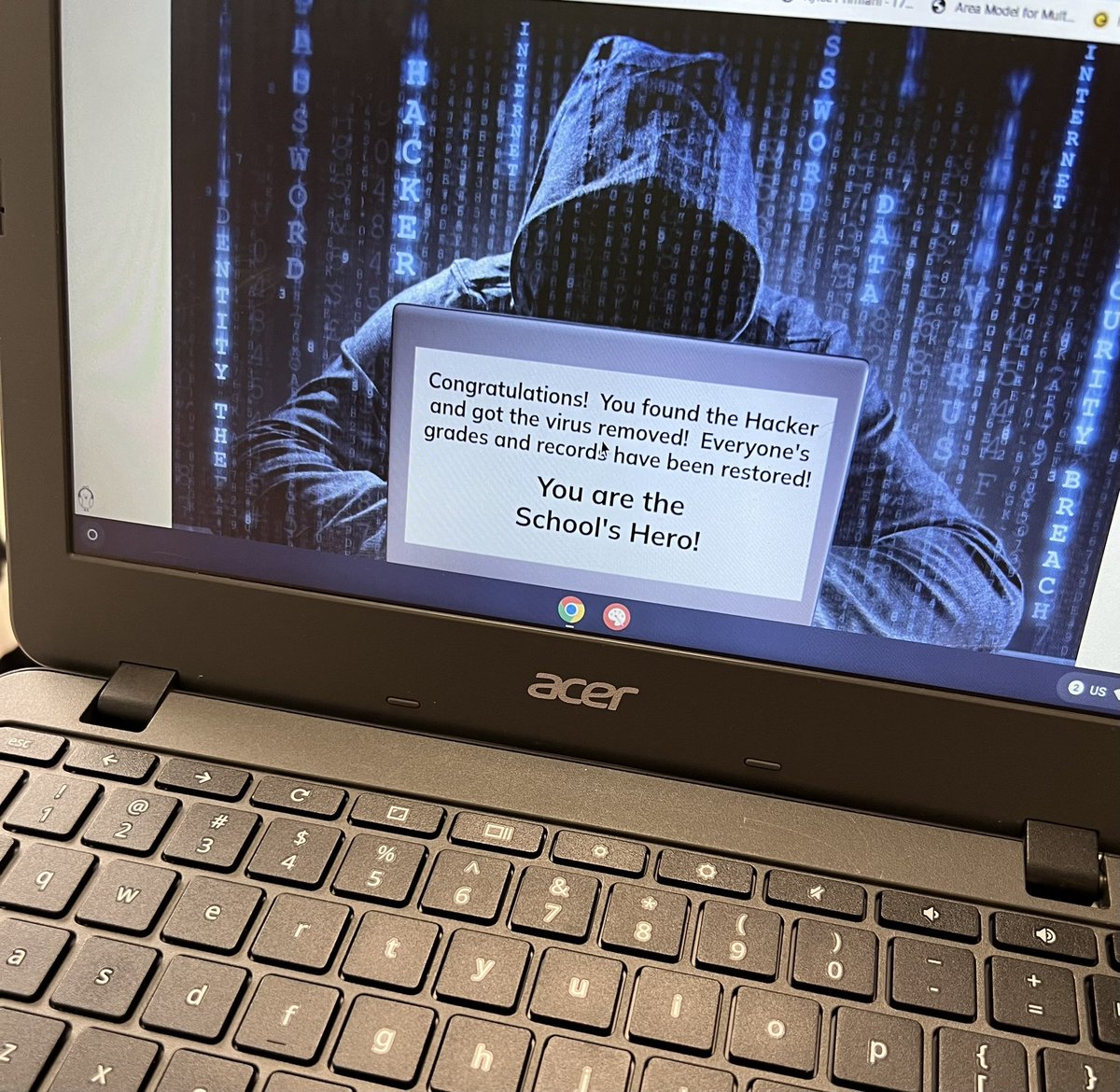 <a href="/MarlboroES/">Marlboro Elementary School</a> 5th grade students participated in #TechTuesday Digital Citizenship Escape Rooms to celebrate our Pillar of the Month today! Our first group cracked the code in 15 minutes!! 🔐 #teamworkmakesthedreamwork <a href="/mrsmondoro/">𝕄𝕣𝕤. 𝕄𝕚𝕔𝕙𝕖𝕝𝕖 𝕄𝕠𝕟𝕕𝕠𝕣𝕠</a> @Sharon_Julien