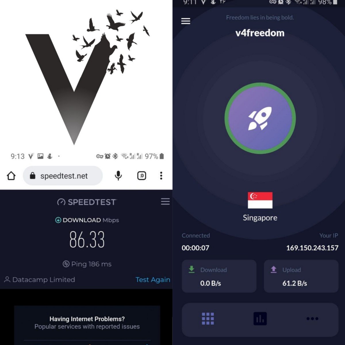 v4freedomvpn's tweet photo. #کمپین وی۴ فری شوید!
به ده نفر اولی که اپ ما را از #گوگل #پلی نصب کنند و این #پست به اشتراک بگذارند و صفحه ی ما را منشن کنند یک #وی_پی_ان اختصاصی با #سرعت خوب #هدیه می‌گیرند.
ما را در #صفحه های #اجتماعی دنبال کنید که از کمپین ها با خبر بشوید.
#اینترنت #ایران #آزادی #v4freedom https://t.co/dhnawsvZ3U