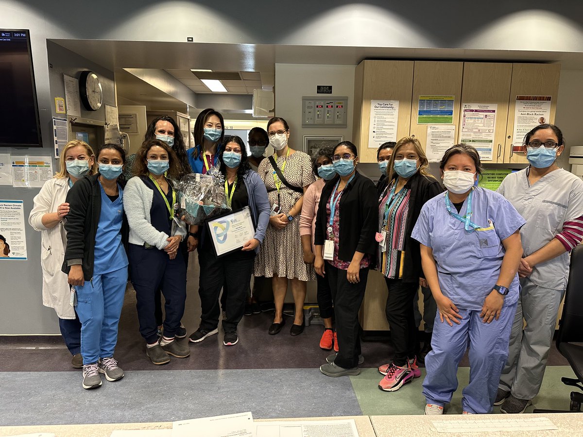Very lucky to work alongside strong clinicians <a href="/THP_hospital/">Trillium Health Partners</a> The ICU team at Mississauga Hospital were thrilled to recognize an outstanding Social Worker-Rakhi Mistry-Allied Health Practice Award winner. She is always nearby when the team, patients and families need her support.