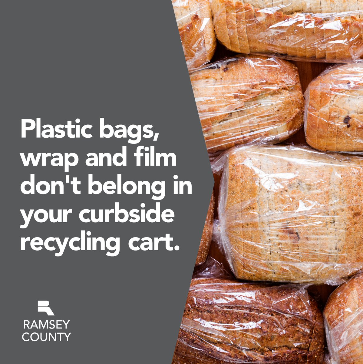 RamseyCounty's tweet photo. Did you know? Plastic bags are the most common contaminant in the recycling! Keep plastic bags out of your home recycling and instead bring them to a participating retailer.

Find a retailer: https://t.co/0DwvL6M274 https://t.co/RLLv2clgsp
