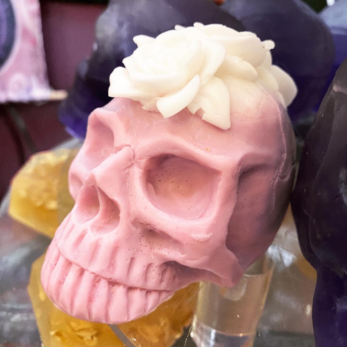 “Do not worry about your contradictions – Persephone is both floral maiden and queen of death. You, too, can be both.”

#Skull #Flowers #Skull #FloralSkull #Persephone #Demeter #Transformation #WhyNotBoth #ArtisanSoap #HandmadeSoap