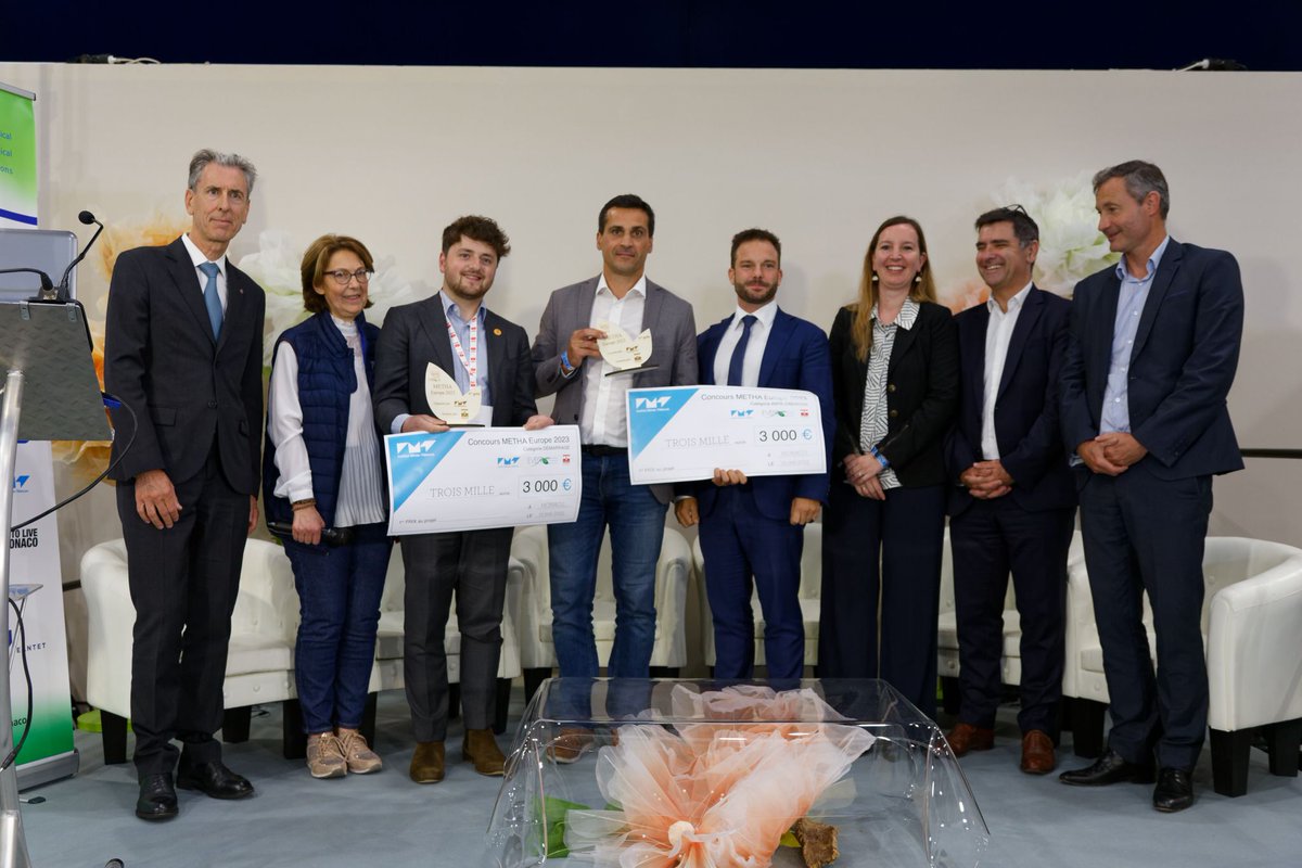 maxime's tweet photo. Un grand bravo à équipe d'@izaac_actions, la #startup rémoise qui accompagne les #entreprises, bailleurs sociaux et collectivités vers la #sobriété et la réduction de l’empreinte carbone, pour cette 1ère place du concours #METHA Europe #EverMonaco dans la catégorie Démarrage . 🎉 https://t.co/QtYak0S93x