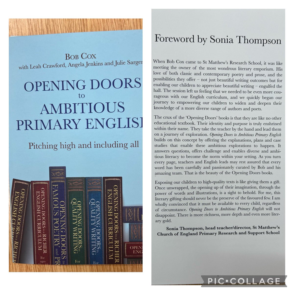 son1bun's tweet photo. Well it is finally here! Thank you for asking me to write the forward, alongside the @MaryMyatt! @BobCox_SFE and your amazing team, congratulations. This is the lead book in the Opening Doors series. There is also a poetry case study from @StMattResearch. Please buy it! 🥳📚🥳 https://t.co/nlE8JQCjBC