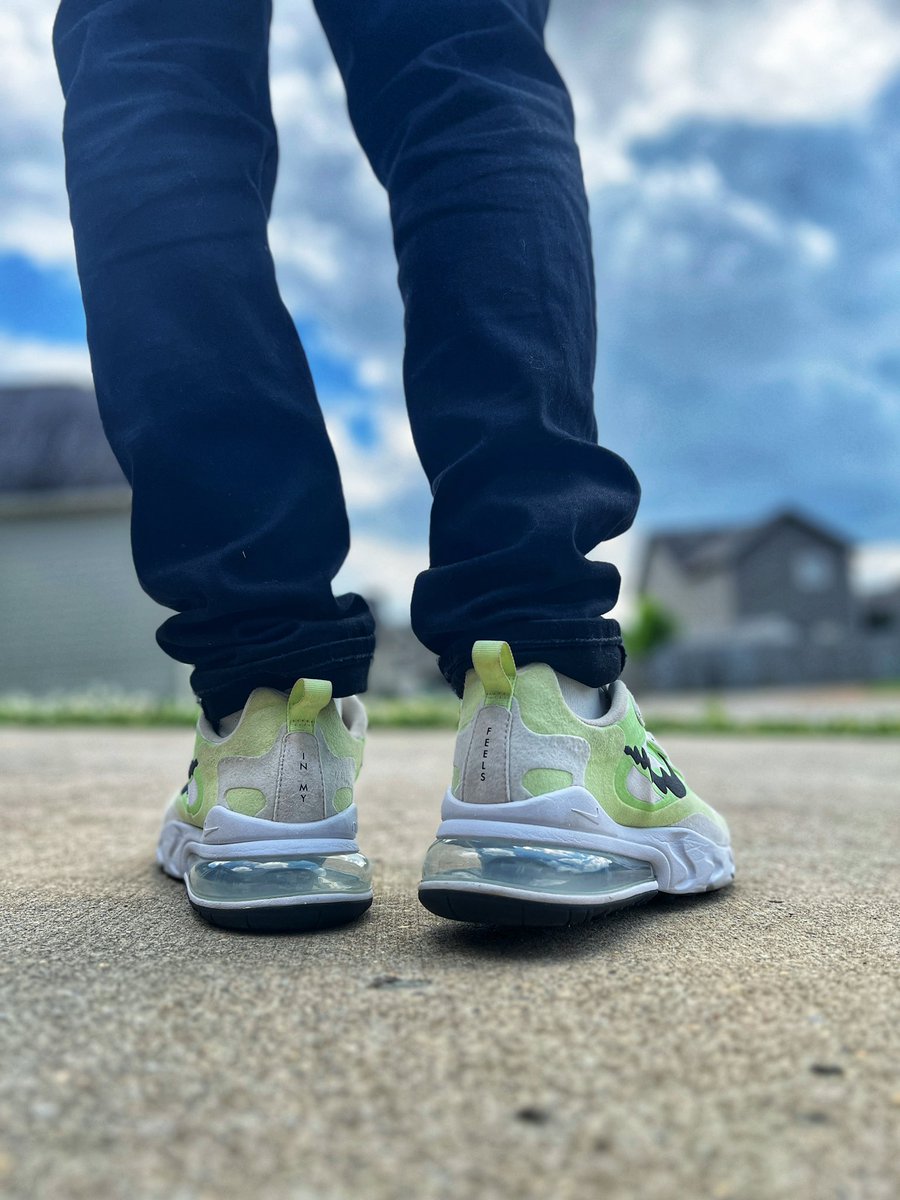 Today we highlight #MentalHealthAwarenessMonth by highlighting <a href="/key2ursole/">Key Lee 🖤</a> ‘s Annual #kickingthroughmentalhealth timeline takeover - today’s (first) choice is the Air Max 270 “In My Feels” by <a href="/lizbcroft/">Liz Ridgway, LCSW</a> 💚 - show me some Green Sneakers!