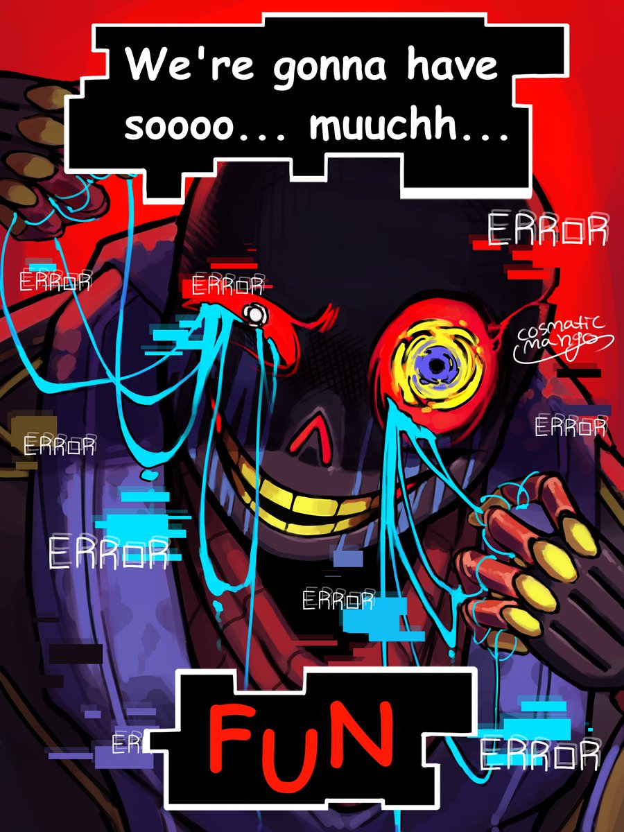 Error's gonna make up for all the trouble you have caused him!
If this one gets to 3k likes, ill make a spicier, more murderous version. (Like last time)

#undertale #sans #error #errorsans