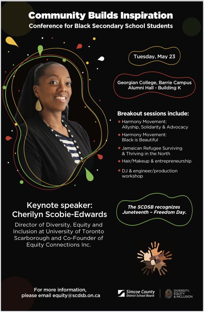 SCDSB DEI/ML Department (@scdsbequity) on Twitter photo Spent the day organizing the first <a href="/SCDSB_Schools/">Simcoe County District School Board</a> Racialized Black Secondary Student Conference. Excited to share the experience next week. <a href="/ONeducation/">Education Ontario</a> <a href="/OntHumanRights/">The OHRC</a> Spent the day organizing the first <a href="/SCDSB_Schools/">Simcoe County District School Board</a> Racialized Black Secondary Student Conference. Excited to share the experience next week. <a href="/ONeducation/">Education Ontario</a> <a href="/OntHumanRights/">The OHRC</a>