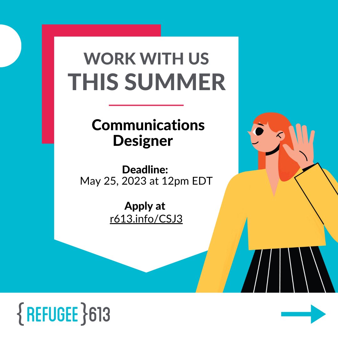 Are you 15-30 yrs old and based in Ottawa? We’re hiring 3 new Canada Summer Jobs positions!

Research Support Officer: r613.info/CSJ1 
Administrative Officer: r613.info/CSJ2
Communications Designer: r613.info/CSJ3

Share this post!