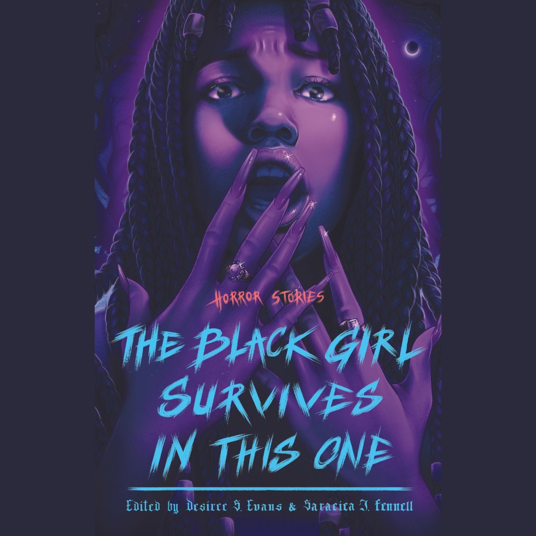 I wanted to also give a special shout out to the artist who illustrated the cover for THE BLACK GIRL SURVIVES IN THIS ONE, Monet Alyssa. Thank you Monet for the beautiful &amp; eerie cover art! 😍