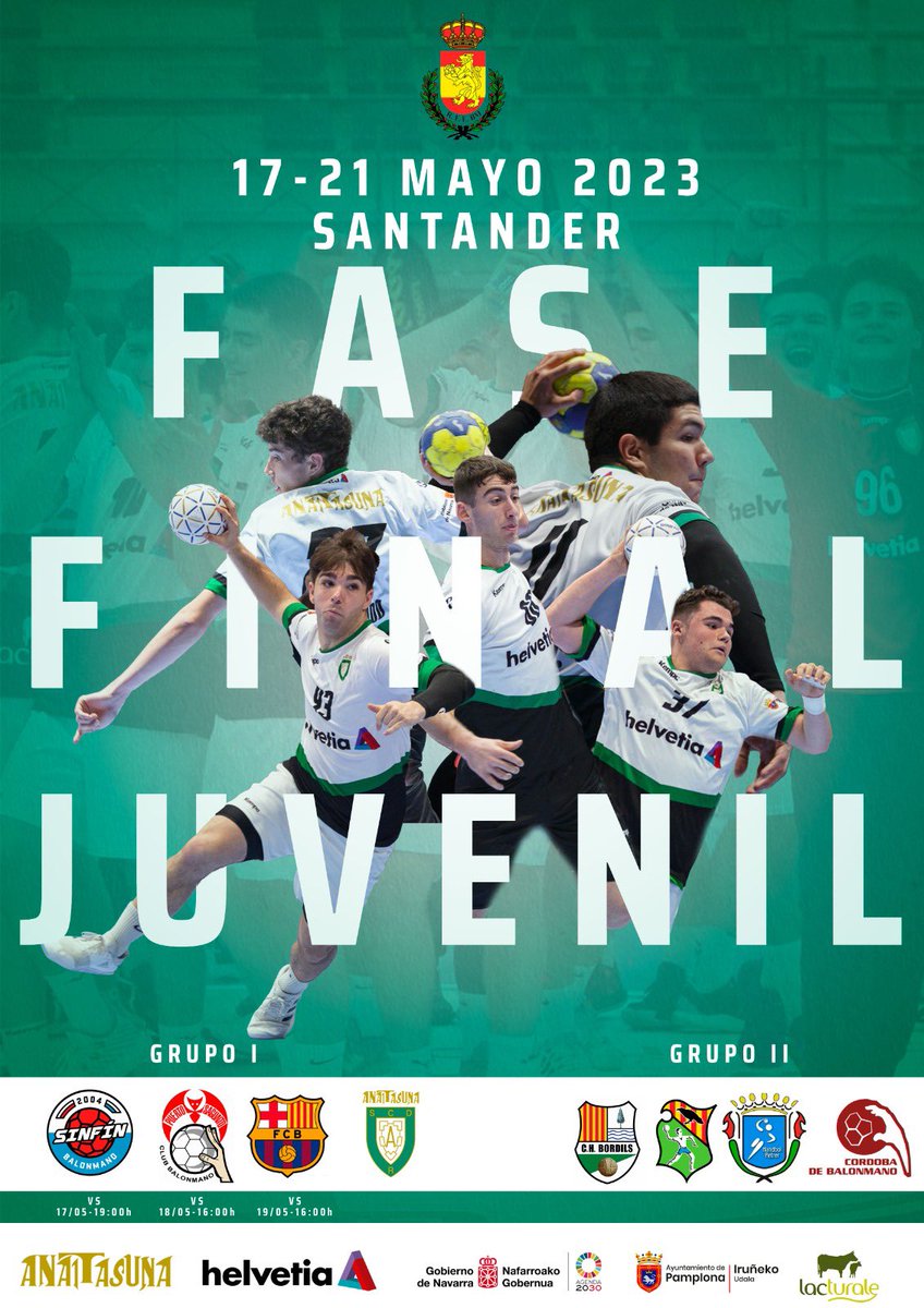 JUVENIL MASCULINO | 𝐅𝐚𝐬𝐞 𝐅𝐢𝐧𝐚𝐥

▶️ Mañana comienza la Fase Final Juvenil Masculina.

¡A por todas, chavales! ⚔️