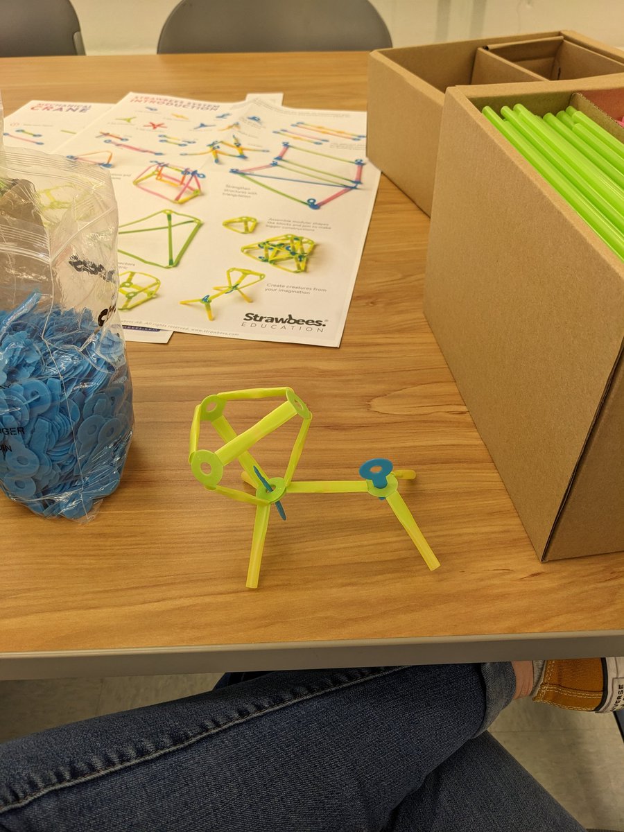 Getting our <a href="/strawbees/">Strawbees</a> challenge station ready for #nesties23! Can't wait to see what teachers create! #birdvillenest