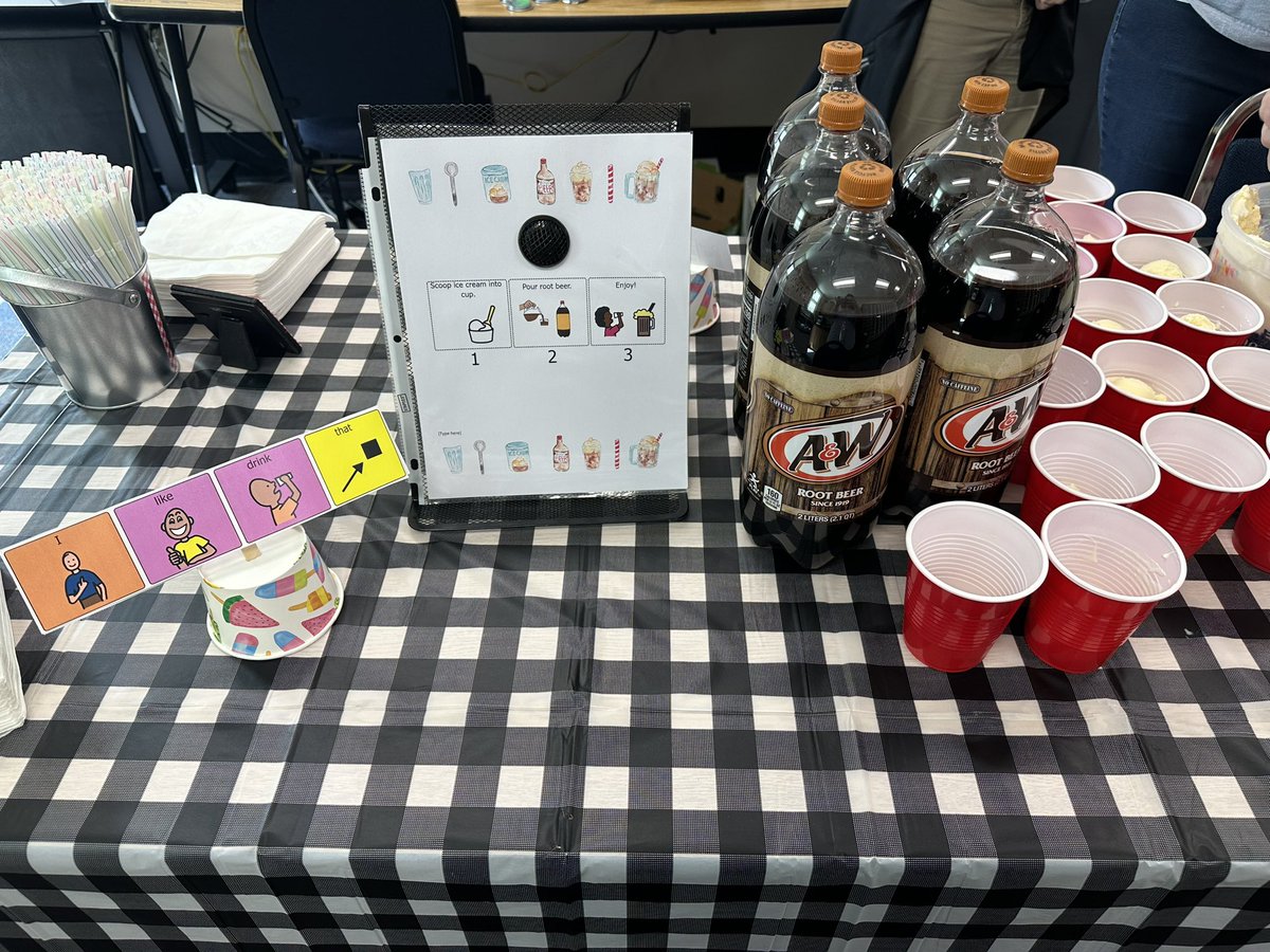 ELC_SuperSpeech's tweet photo. May is better speech and hearing month! ELC SLPs and ATFs brought awareness to our field by hosting a hot dog and root beer float luncheon! Thanks for taking a “little bite” with us! #yourwordsmatter #BSHM2023 #ELCSLPs #Awareness #corevocabulary https://t.co/7rgIKqwl0h