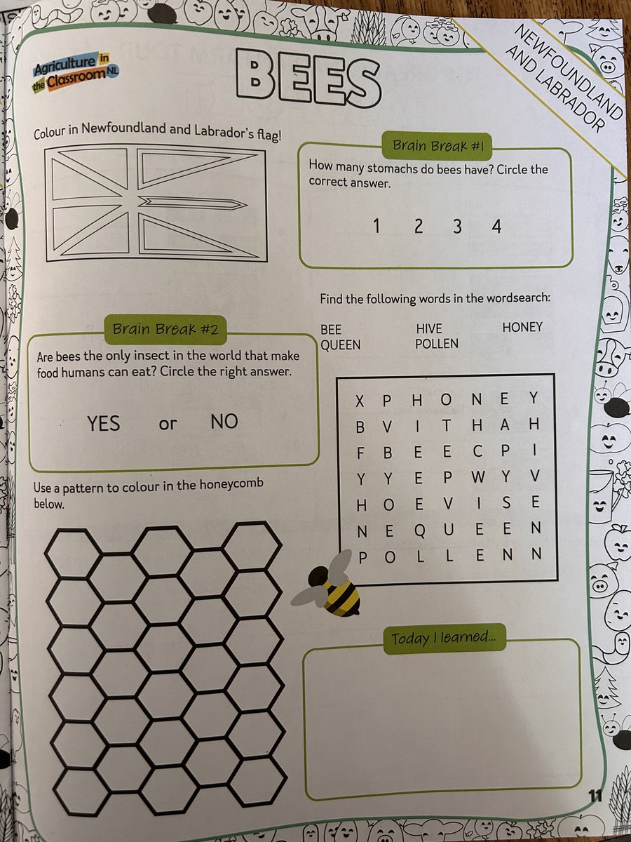 It’s the farm tour we have been waiting for! Getting to go to A BEE farm in Newfoundland and Labrador all the way from Saskatchewan! 🐝 🍯 Thank you <a href="/AITCCanada/">AITCCanada</a>  for providing the awesome workbooks and the virtual farm tours! <a href="/AITCNL/">Agriculture in the Classroom NL</a> <a href="/aitcsk/">Agriculture in the Classroom SK</a> #GCFT2023CONTEST #learningtogether