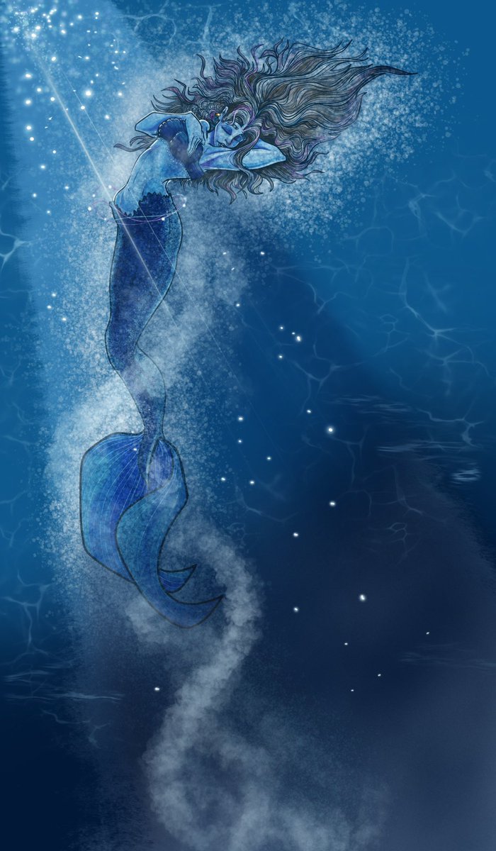 Here’s some #digital #mermaid drawn in @procreate with a closeup 
.
.
.
.
.
#art #drawing #illustration #doodlebags #nashville #nashvilleart #characterdesign #nashvilleartist #mermay2023 #underthesea #siren #swimming #mermay #mermaidfantasy