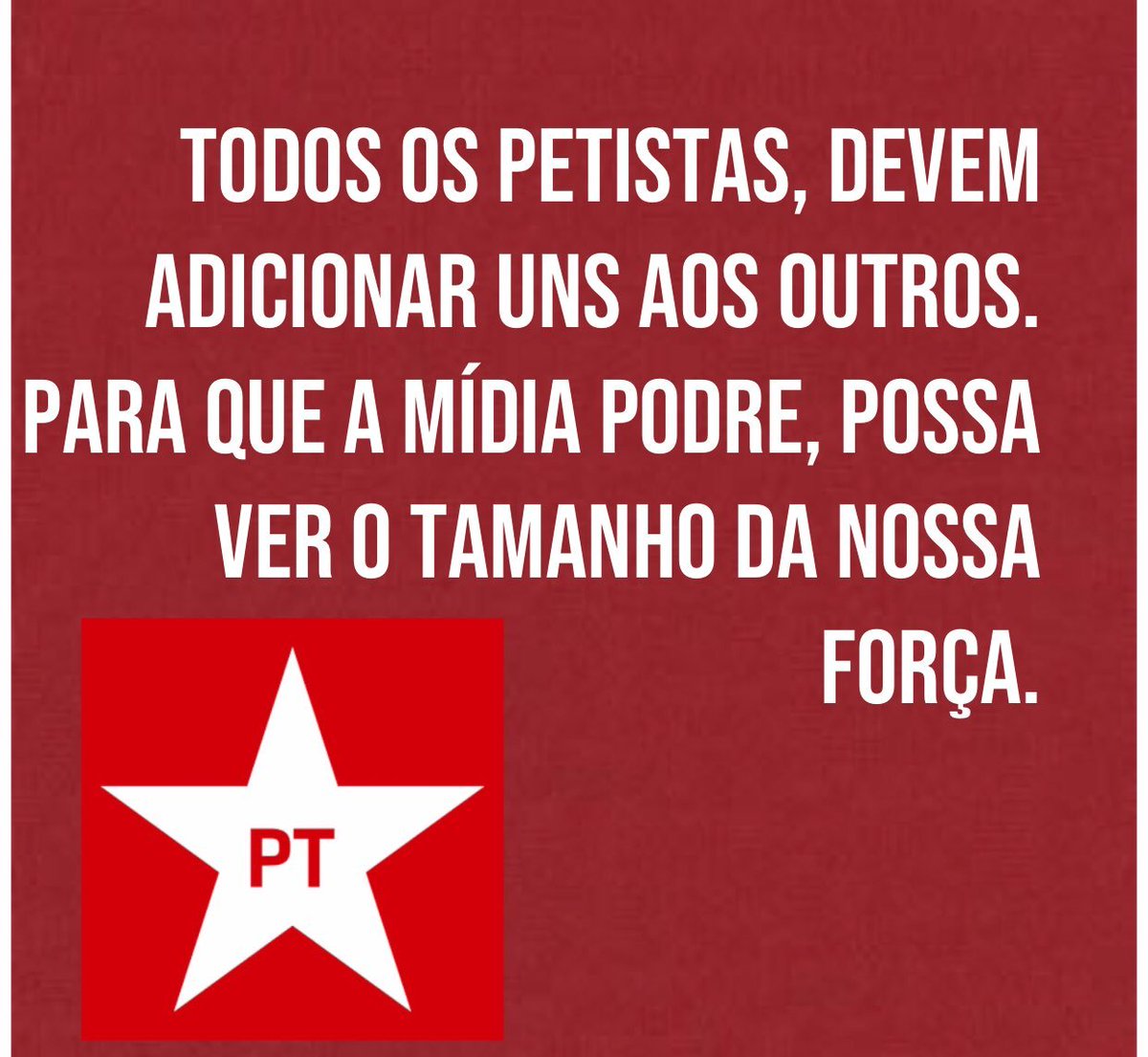 #Esquerdasegueesquerda
#PT 
#LulaPresidente1️⃣3️⃣  
#OBrasilVoltou