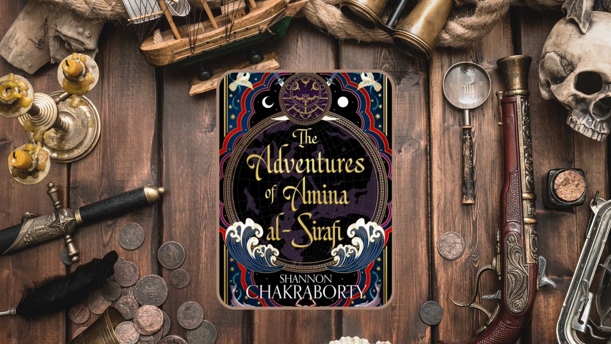 Hello Tanglers 💚

For our first bookclub pick we'll be reading The Adventures of Amina Al-Sirafi! 🖤

There will be a liveshow a the end of June, special reading sprints and I'll soon post a schedule so you can buddy read it with me in June! 

See you at sea tangled pirates! ☠️