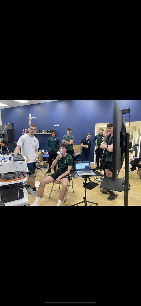 SJPEDept's tweet photo. Many thanks to @SurreyHPI for having us today. Safe to say Oscar wasn’t smiling at the end of the windgate test 😆 #TeamSportsScience https://t.co/FfO0a6QlSS