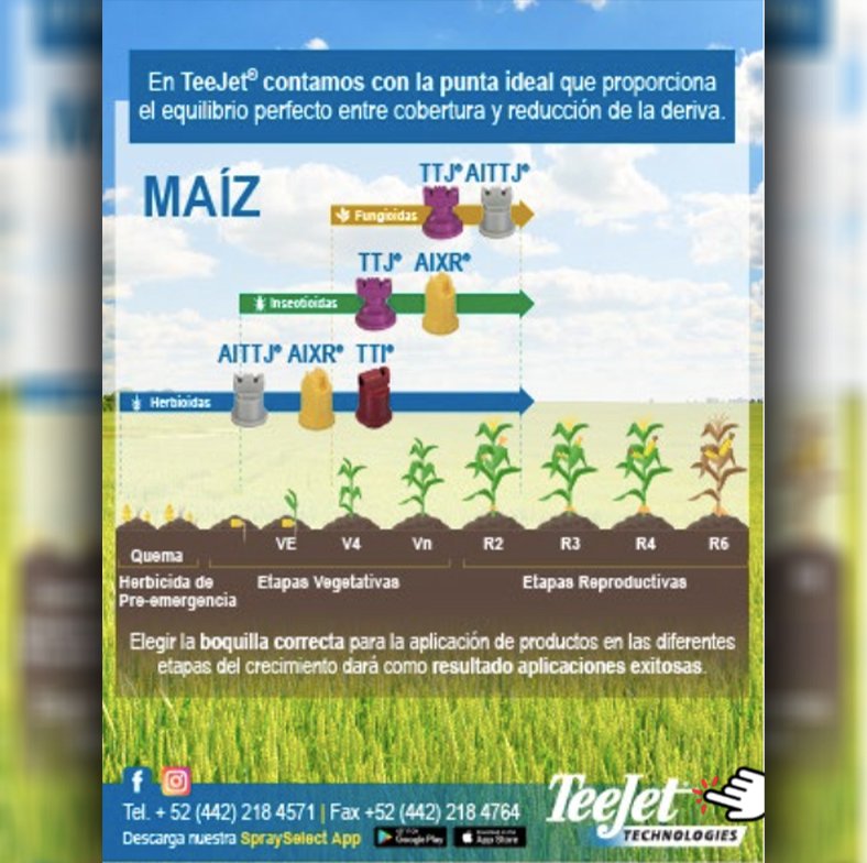 RT @TecnoAgroMX: En TeeJet Technologies contamos con la punta ideal que proporciona el equilibrio perfecto entre cobertura y reducción de la deriva🌱
.
.
.
.
#TecnoAgro #revista #agro #agricultura #agrícola #revistaagrícola #larevistadiferente #campo …
