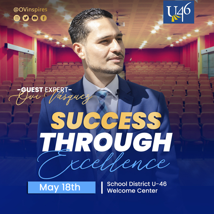 Looking forward to speaking at School District U-46 Welcome Center

See you on May 18th 🤝

#OVinspires
#Motivation
#Leadership
#KeynoteSpeaker
#Inspiration
#GEARUPworks
#SchoolSpeaker
#YouthSpeaker
#Speaker