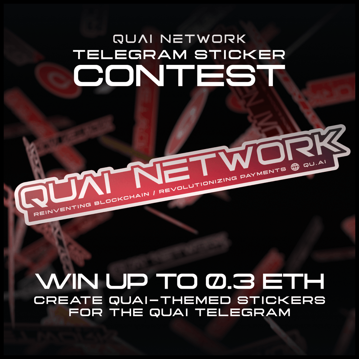 Don't forget about the ongoing Telegram Sticker Competition for 0.3 ETH! 

See full details on how to compete in either the blog post or Quai Telegram👇

🔗Blog: qu.ai/blog/quai-netw…
🔗Telegram: t.me/QuaiNetwork/1/…