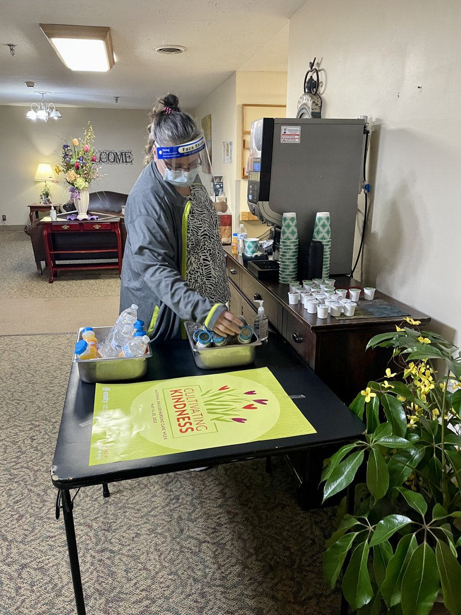 AzriaHealth's tweet photo. More Day 2 @ahcancal's #NationalSkilledNursingCareWeek activities at #AzriaHealthClarinda! We started our Monday off right with a #CoffeeBar! ☕
#AzriaHealth #NSNCW #AHCANCAL #AHCA #NCAL #AmericanHealthCareAssociation #NationalCenterForAssistedLiving #CultivatingKindness https://t.co/c8pNEmQuJQ