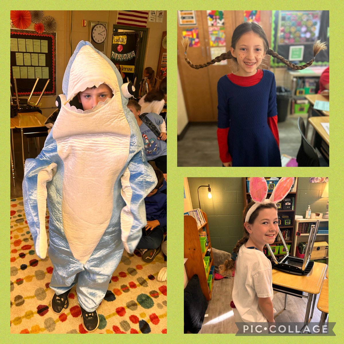 MrsHostutlerELA's tweet image. Dress like a character day! 💚💛#RightToReadWeek