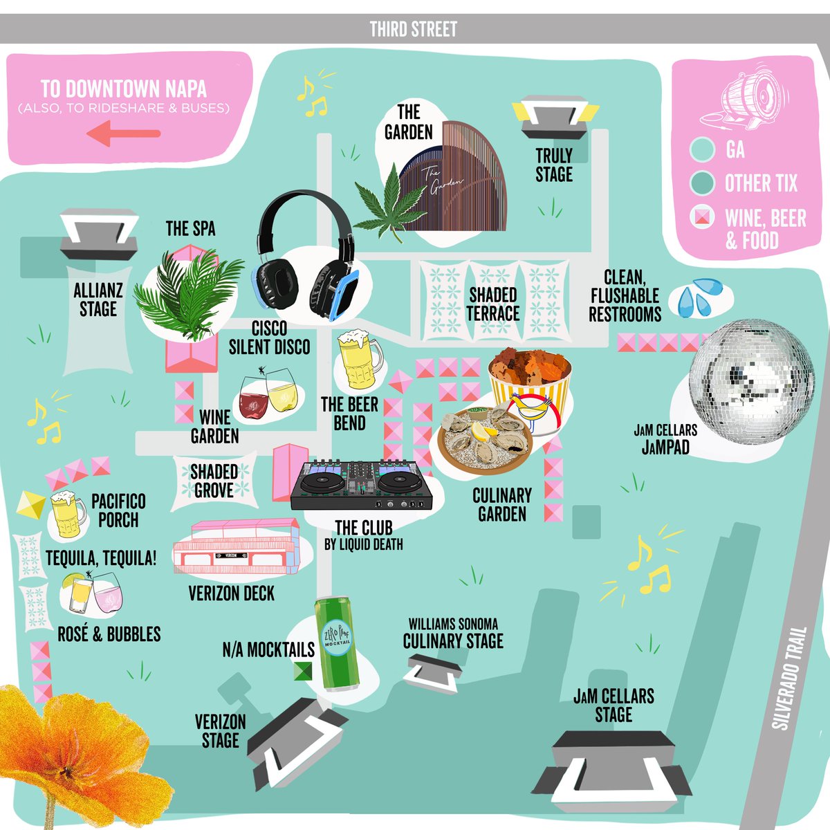 BottleRock Festival map