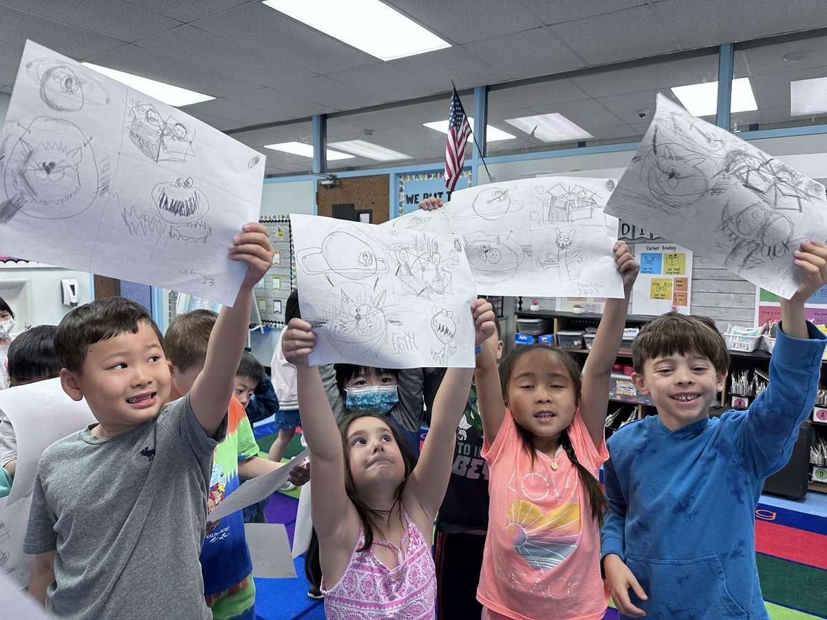 We had so much fun learning how to draw with <a href="/Mark_Kistler/">Mark_Kistler</a> today! <a href="/SearingtownK5/">Searingtown School</a> <a href="/HerricksSchools/">Herricks Schools</a> #WeAreHerricks