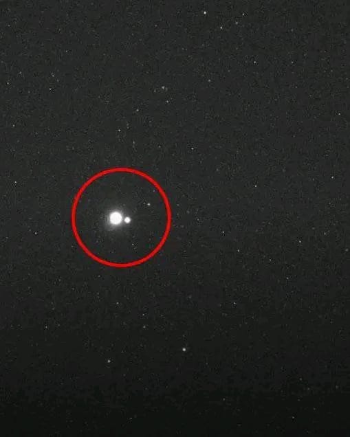 Earth and Moon from Mercury captured by NASA's MESSENGER spacecraft.