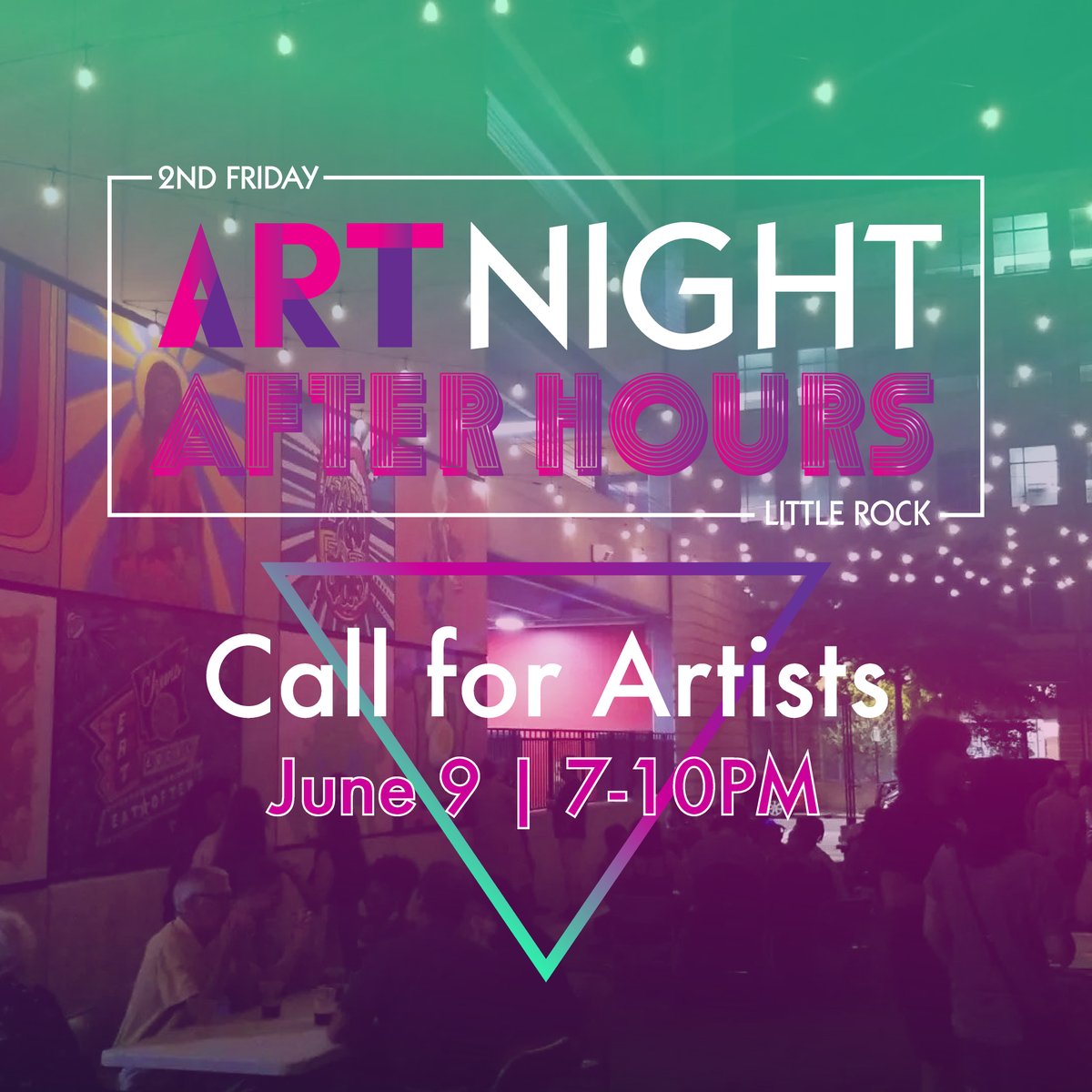 DowntownLR's tweet photo. CALL FOR ARTISTS! We're celebrating summer with 2FAN After Hours, and looking for vendors on June 9, 2023 from 7-10:00 p.m. There will be live music, food trucks, beer and (we hope) YOUR amazing work up for sale. Apply here: https://t.co/gMtRujYJhc https://t.co/7A1KyGIzur