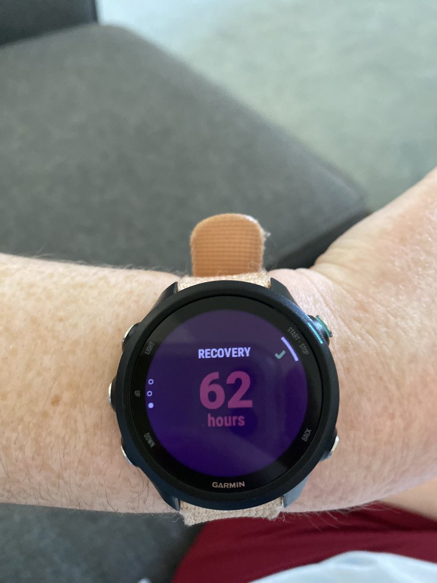 Erika_Bishop's tweet photo. You know you’re old when after a 20 minute workout your watch tells you it’s going to take 62 hours to recover… https://t.co/oI6xQxtpPR
