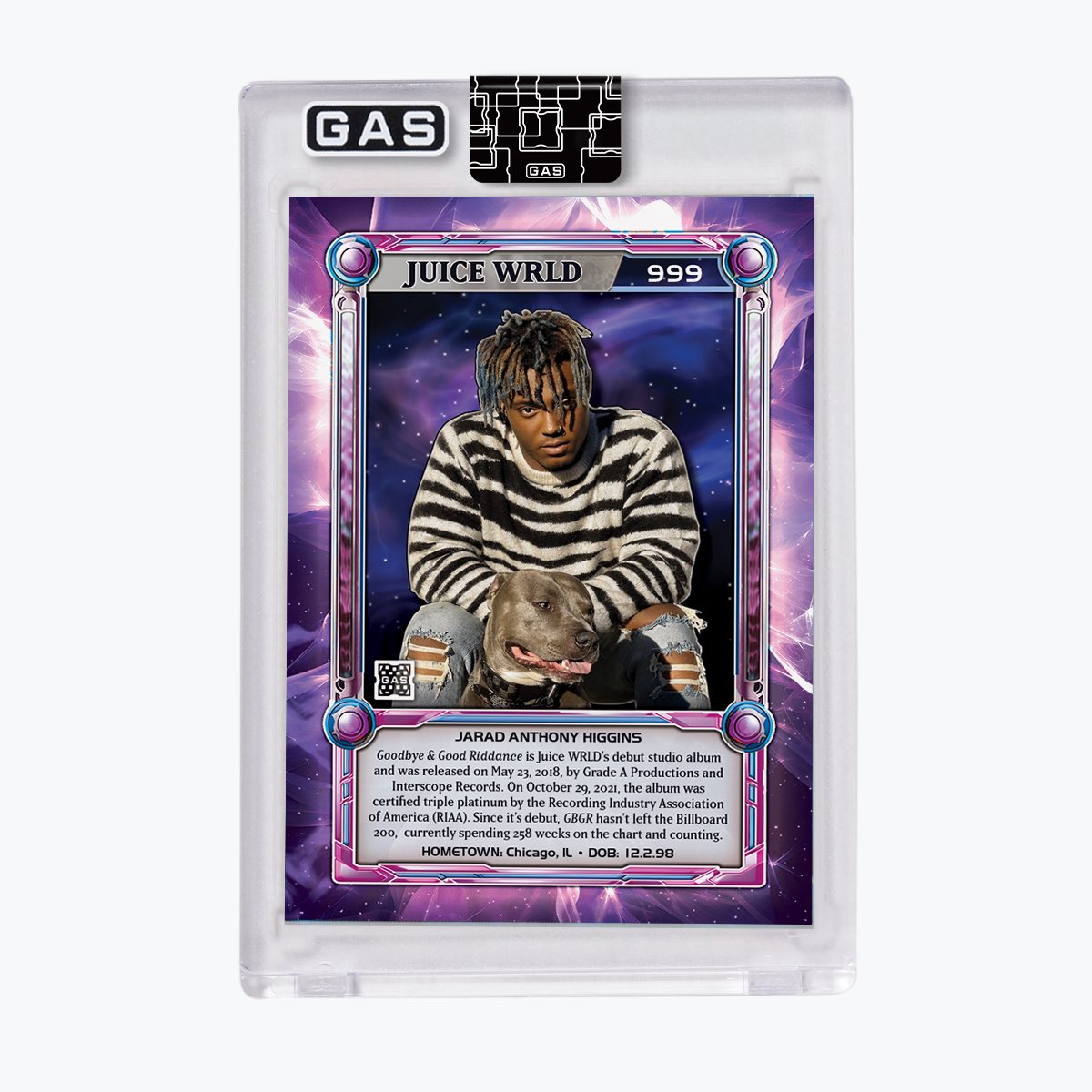 The Official @JuiceWorlddd GAS Trading Cards Available on @NTWRKLIVE & GASTradingCards.com on Thursday, 5/18 at 7pm PT [10pm ET]