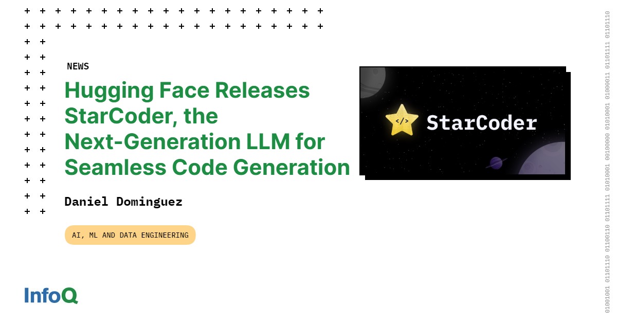 InfoQ's tweet image. Meet #StarCoder - a new #opensource language model for code: bit.ly/3WeSh2P
StarCoder was trained in over 80 programming languages as well as text from GitHub repositories, including documentation and Jupyter programming notebooks.
#AI #ML #LLMs #HuggingFace #InfoQ