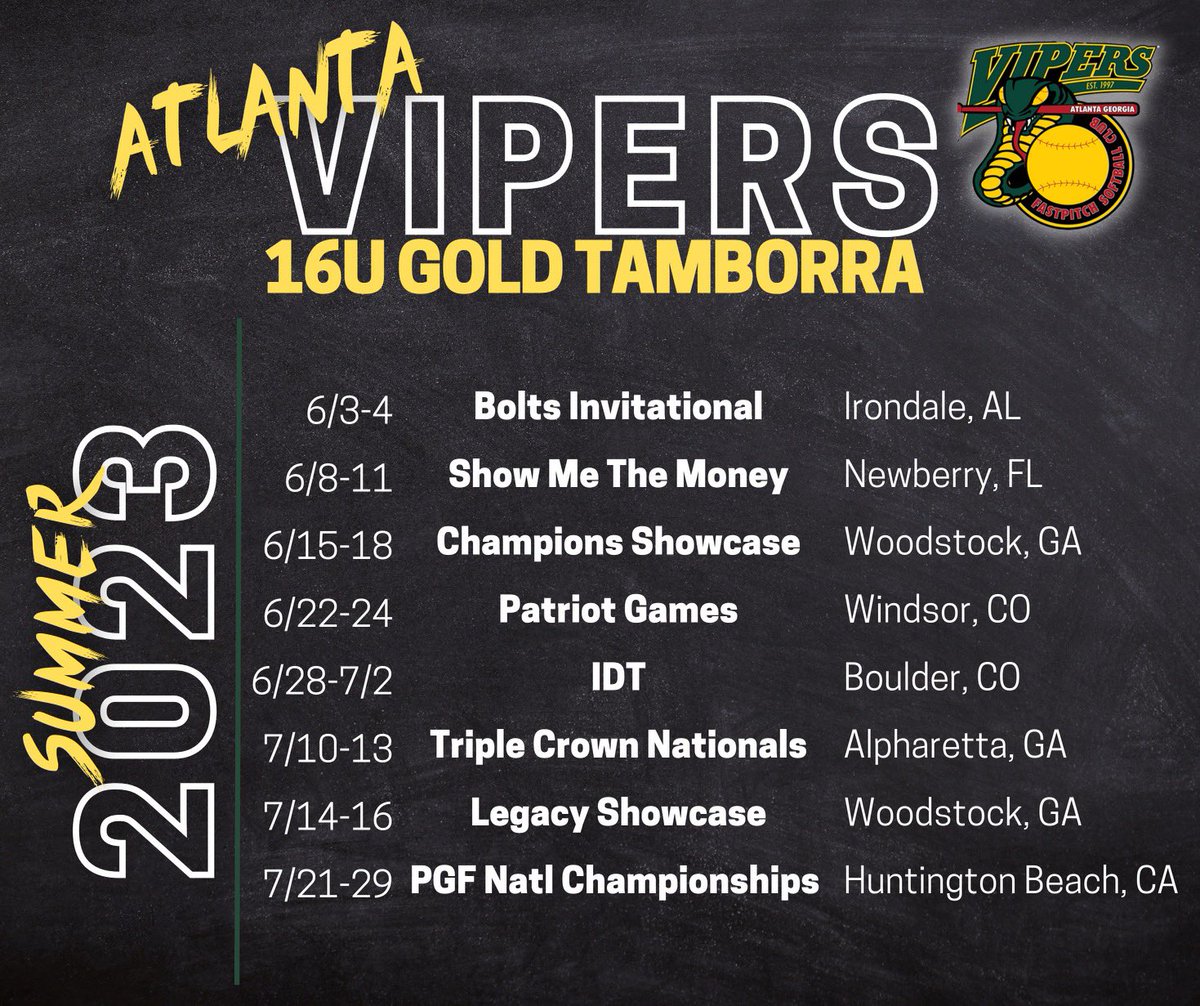 🚨 SUMMER 2023 SCHEDULE 🚨 
#pressureisaprivilege 
#betheonepercent