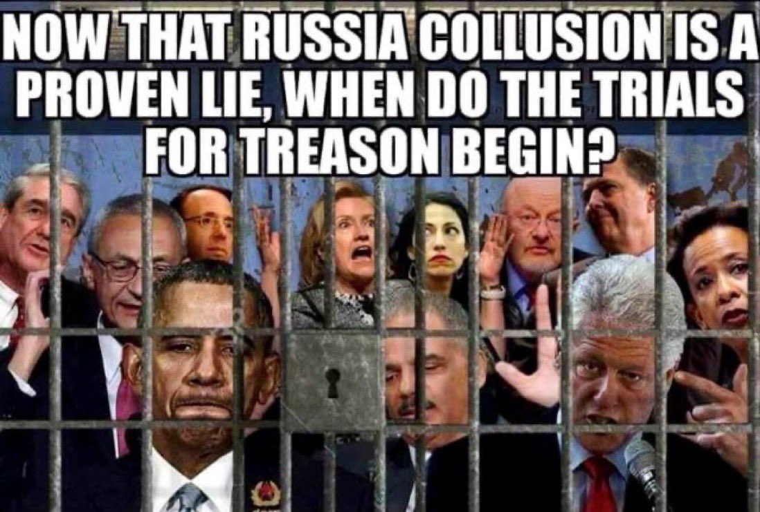 The_Trump_Train's tweet image. Those involved in the Russian collusion witch hunt should be charged with treason immediately.

YES or NO?