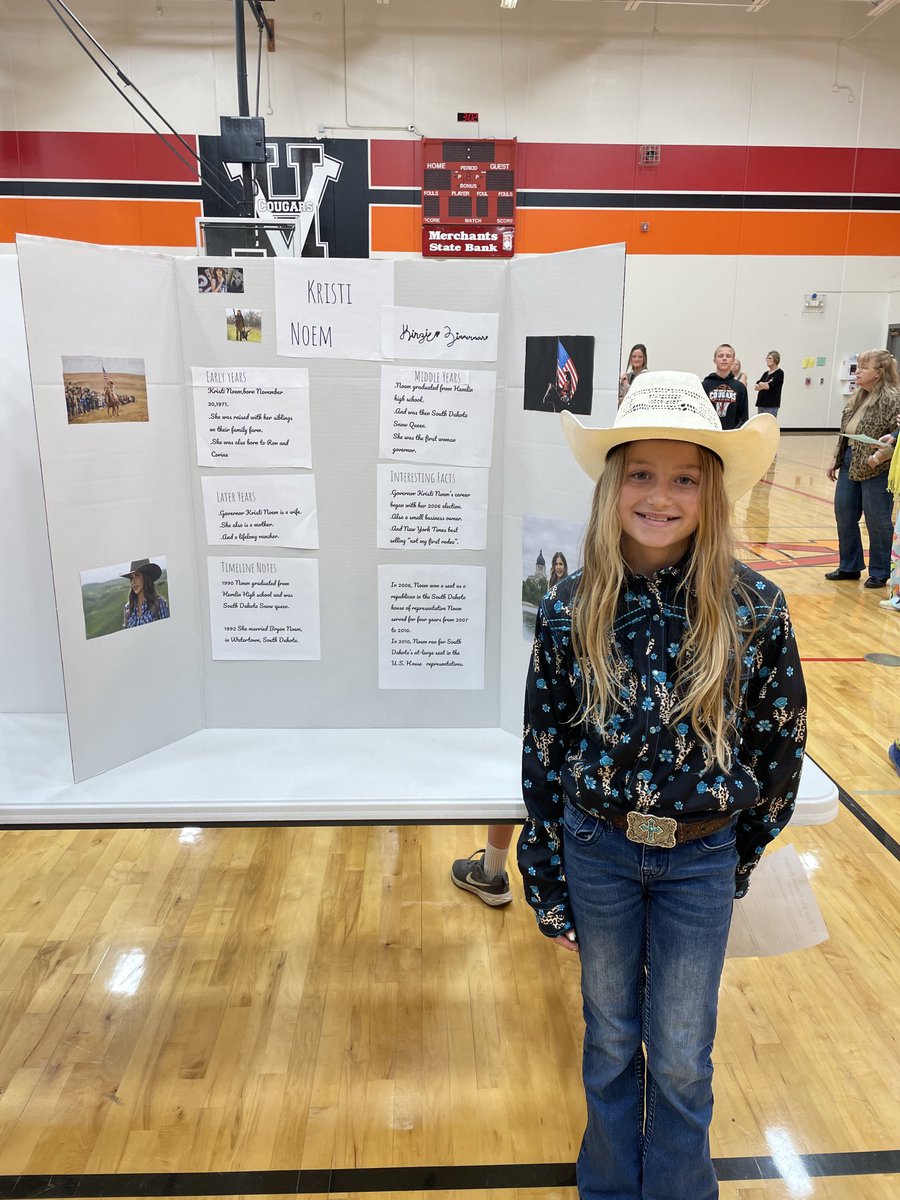Josh Zimmerman (@joshzimmerman18) on Twitter photo Daughter got to do a presentation on influential people of South Dakota. She chose <a href="/govkristinoem/">Secretary of Homeland Security Kristi Noem parody</a> #prouddad Daughter got to do a presentation on influential people of South Dakota. She chose <a href="/govkristinoem/">Secretary of Homeland Security Kristi Noem parody</a> #prouddad